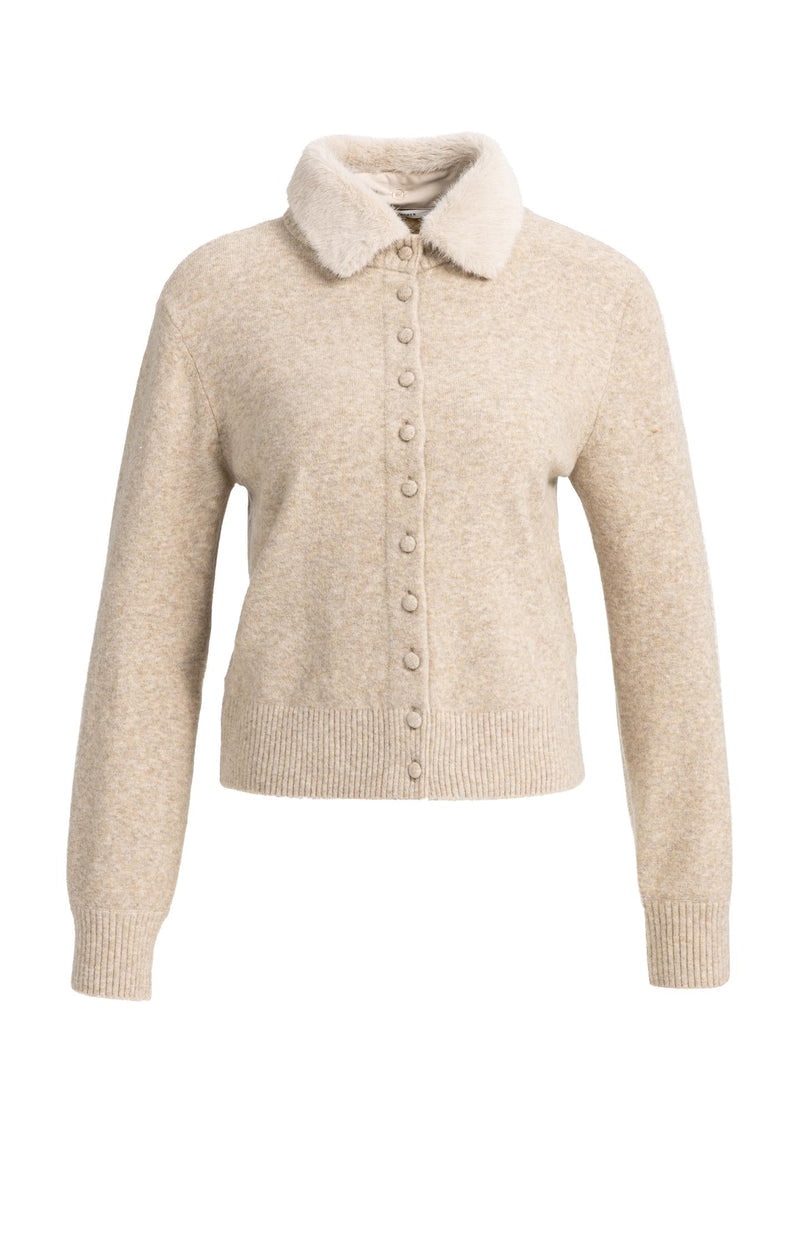 Cardigan mit abnehmbarem Kragen