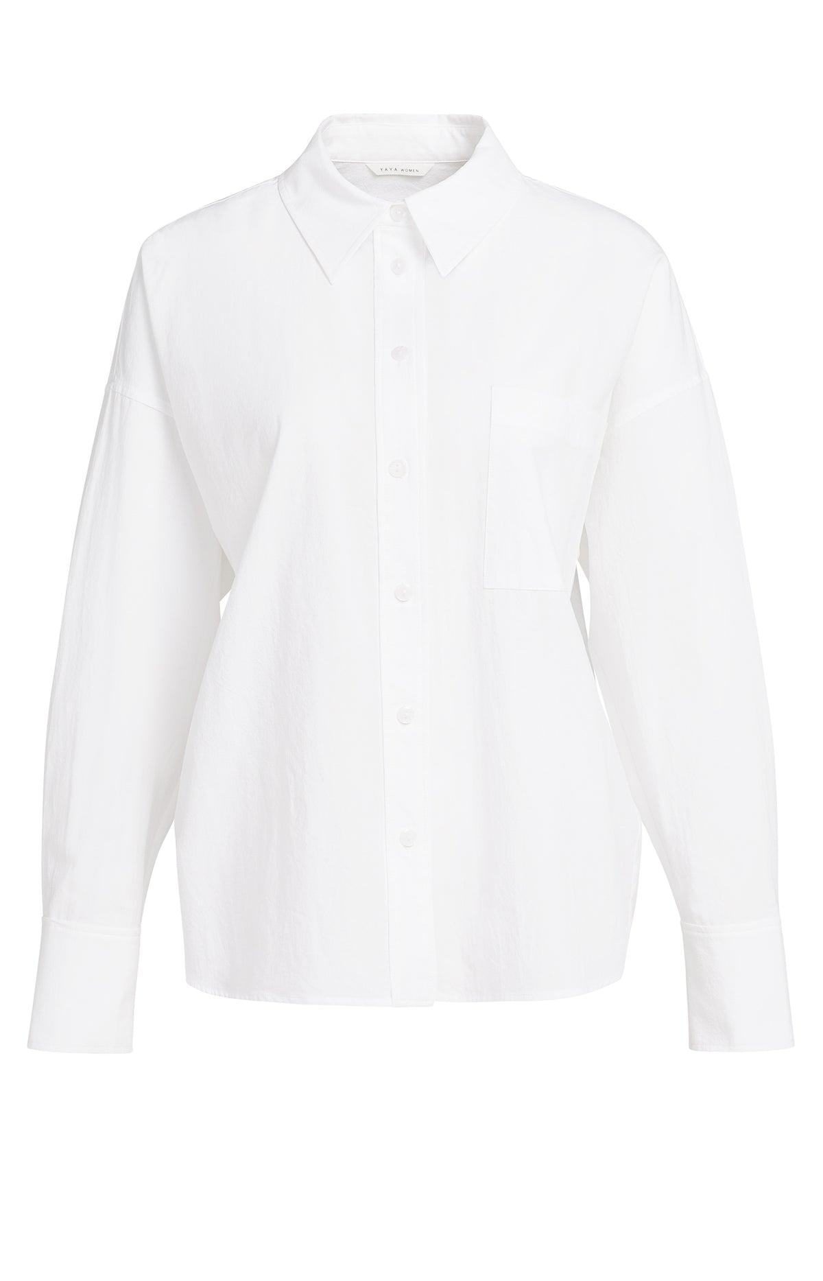 Baumwollbluse im Oversize-Schnitt mit Brusttasche
