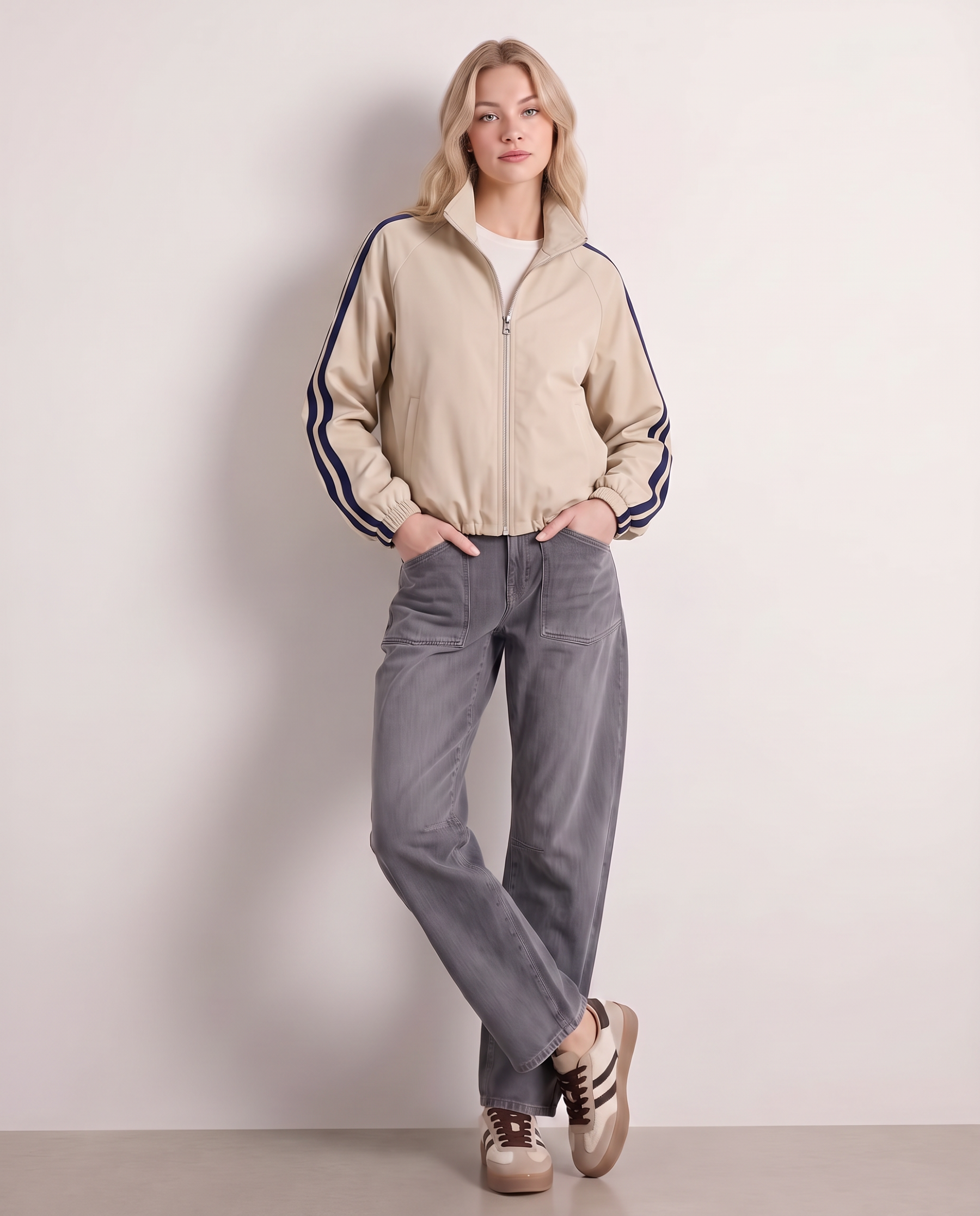 Blouson mit Streifen