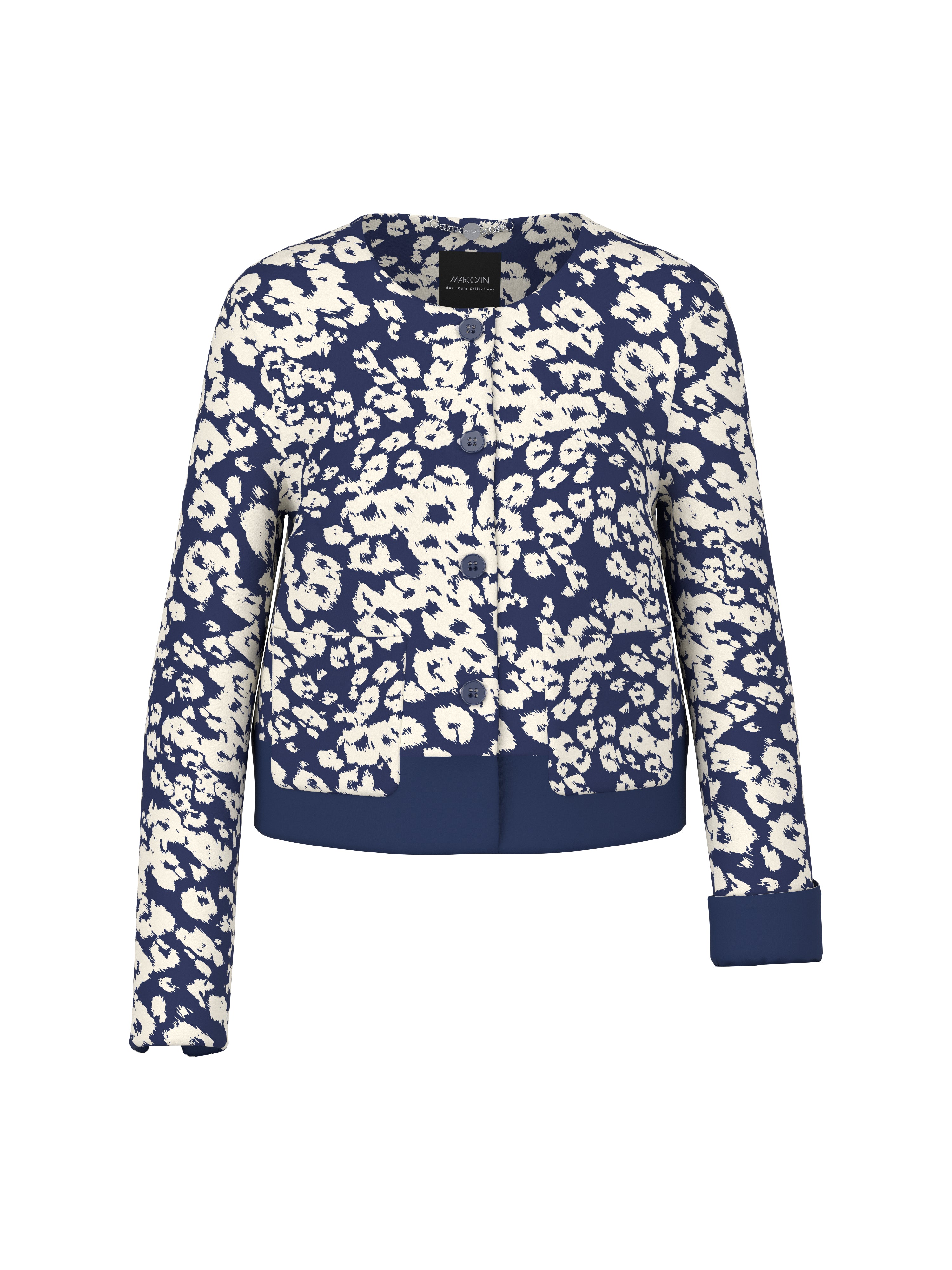 Kurze Jacke mit Leo-Print