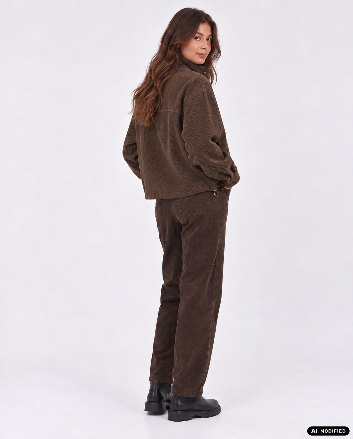 Cordjacke mit Stehkragen