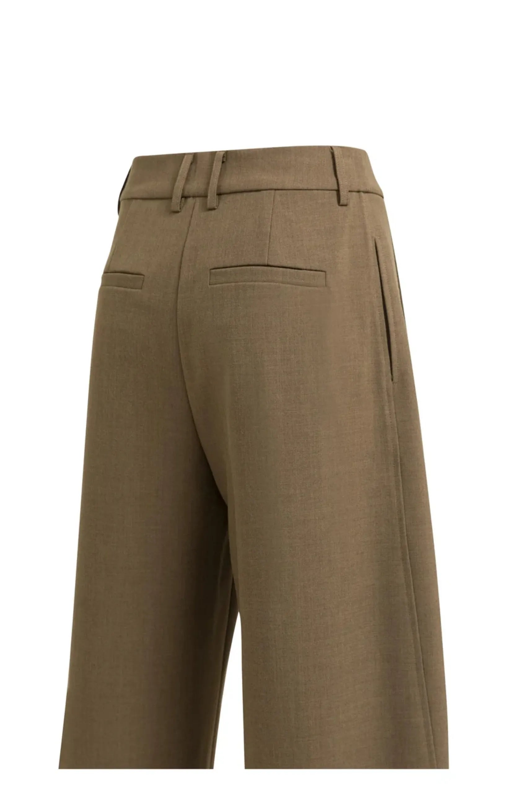 Gewebte Barrel-Leg-Hose mit Zierfalte