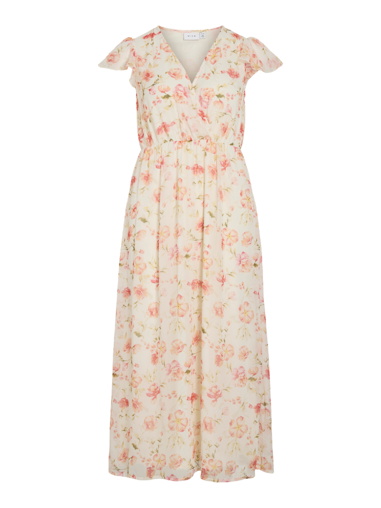 VILA Kleider Cloud Dancer/Flowers