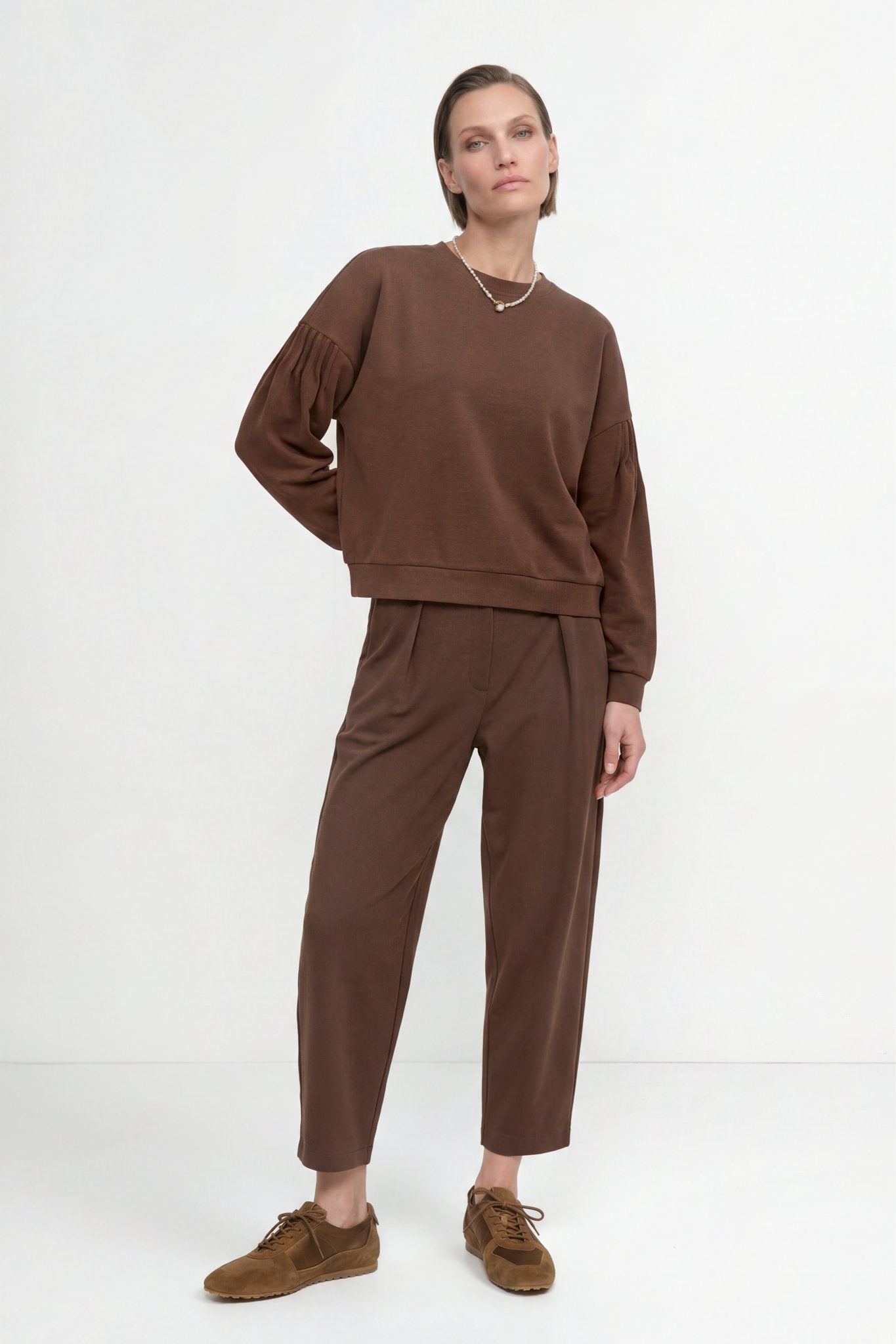 Sweatshirt mit Raffung