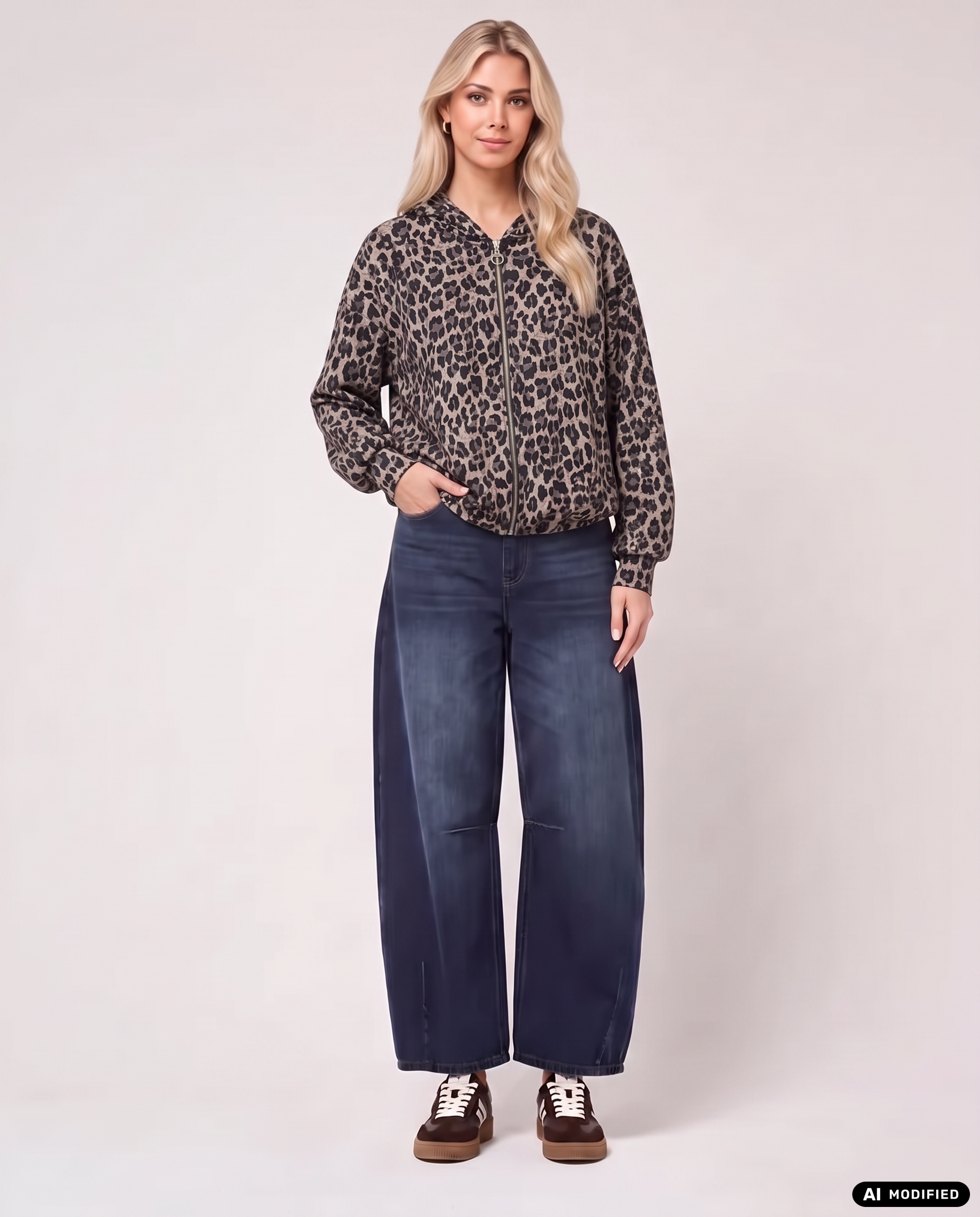 Blouson mit Leo-Muster