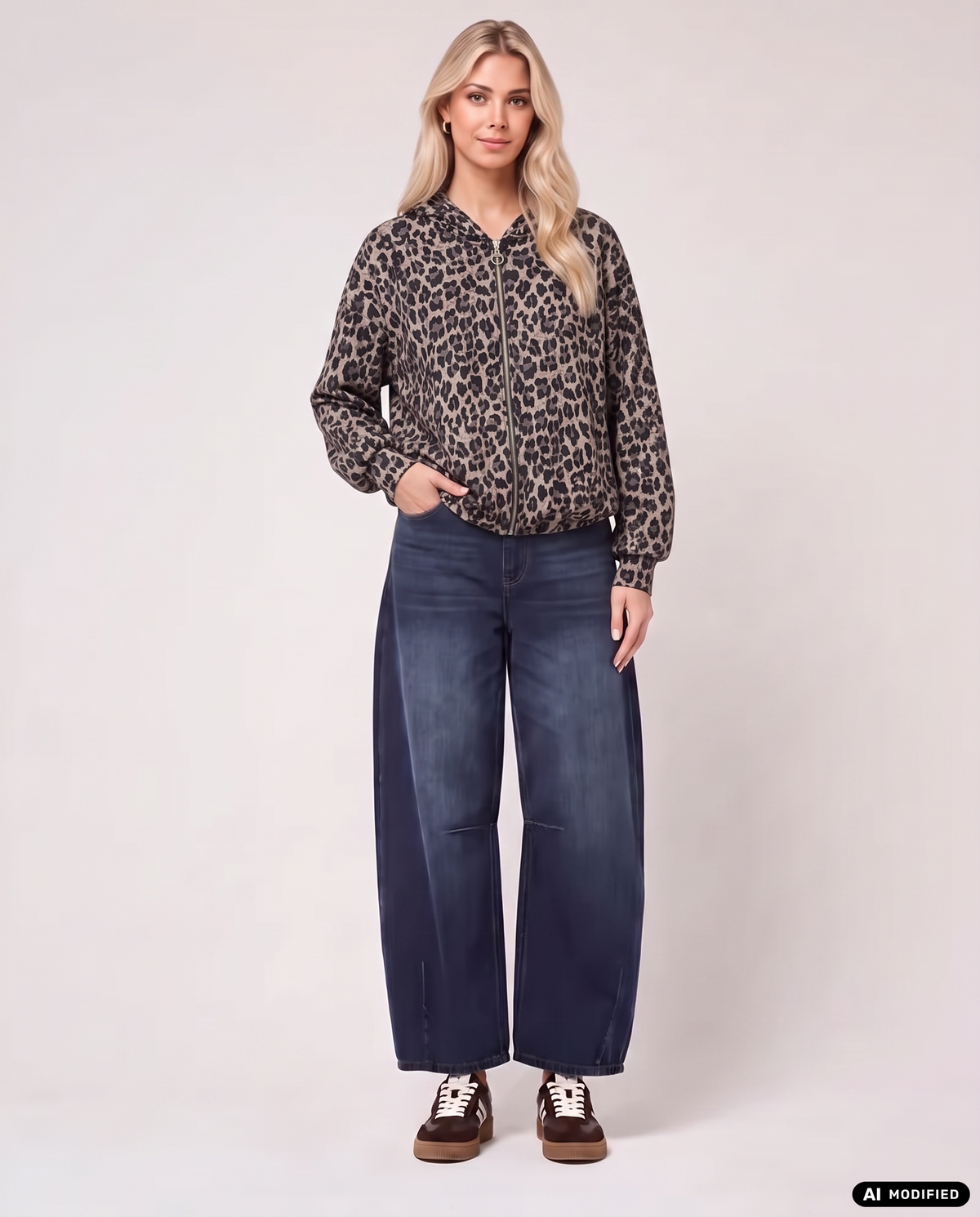 Blouson mit Leo-Muster