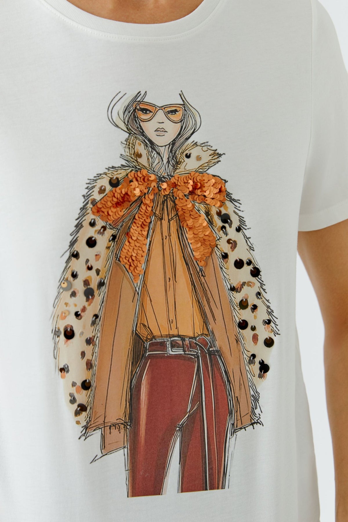 T-Shirt mit platziertem Druck