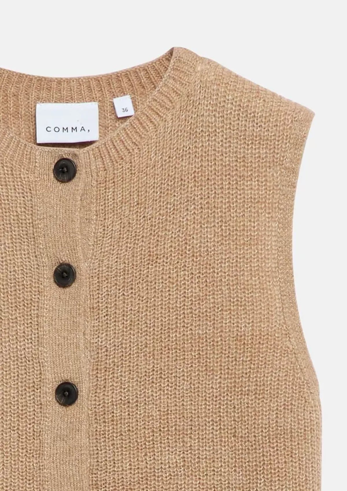 Leichte Strickweste aus Alpakamix