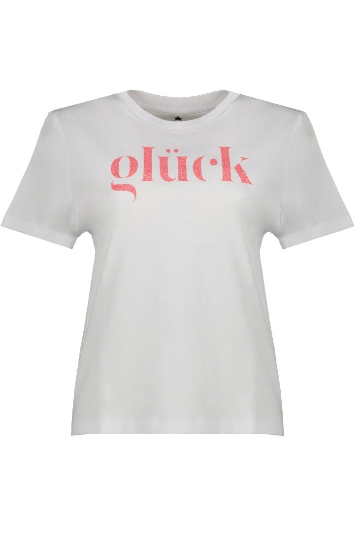 be famous T-Shirts White - Rainbow Coral Glitter
