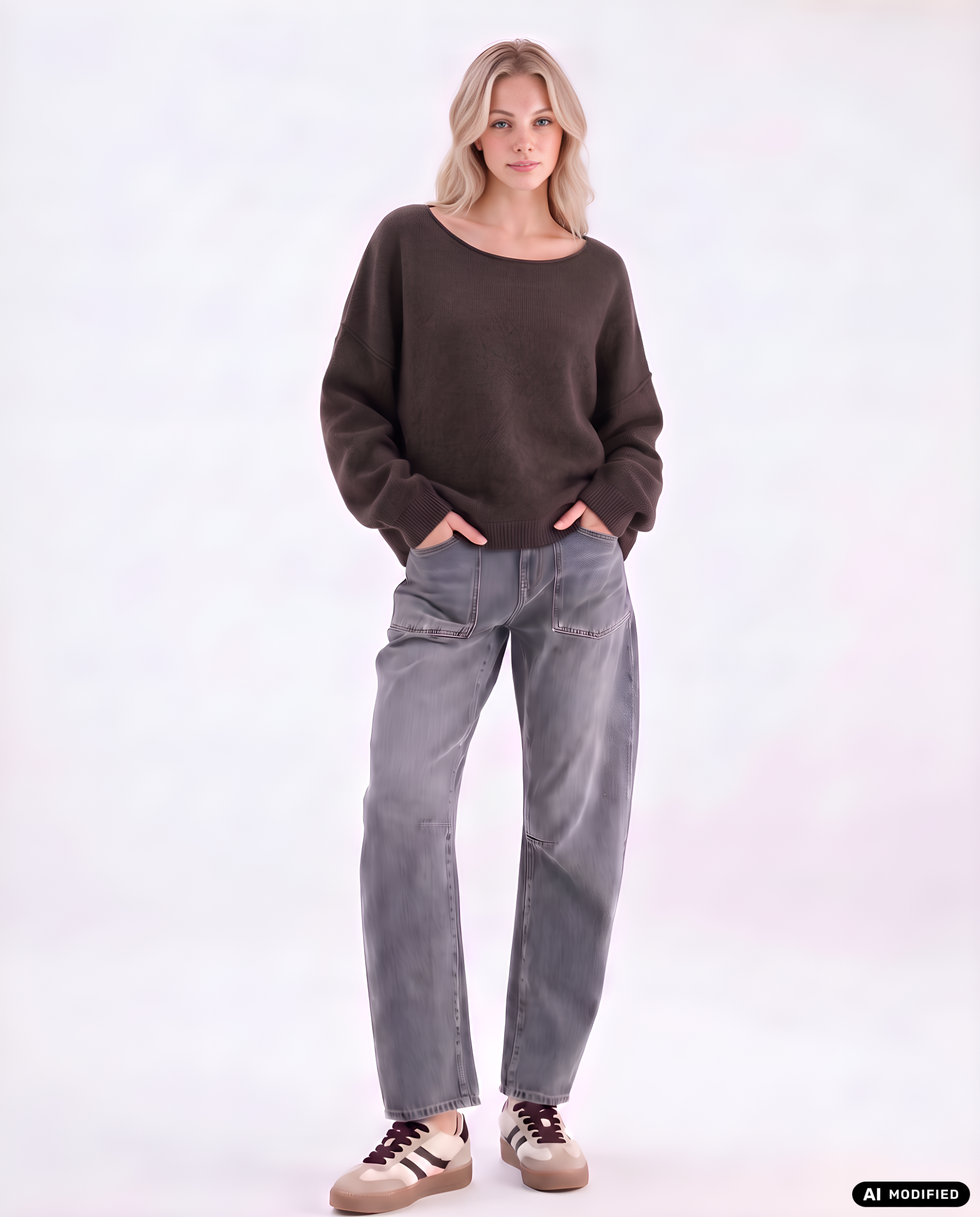 Strickpullover mit U-Boot-Ausschnitt