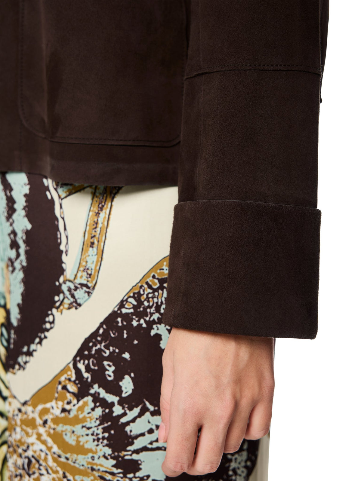 Kurze Velourslederjacke