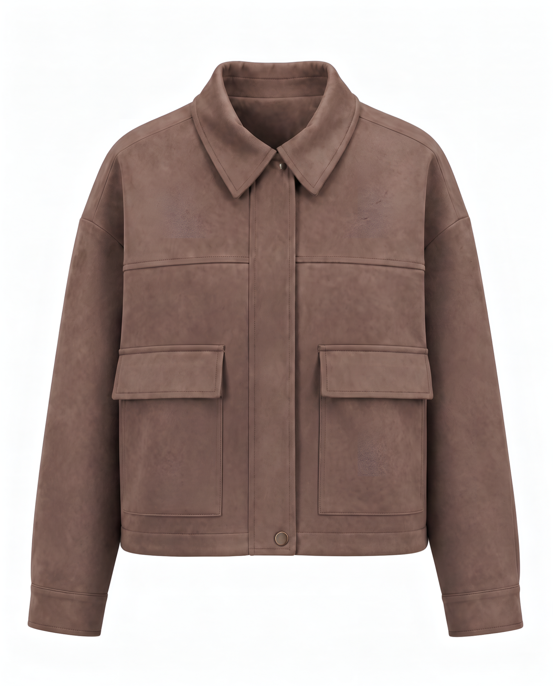 Jacke in Veloursleder-Optik
