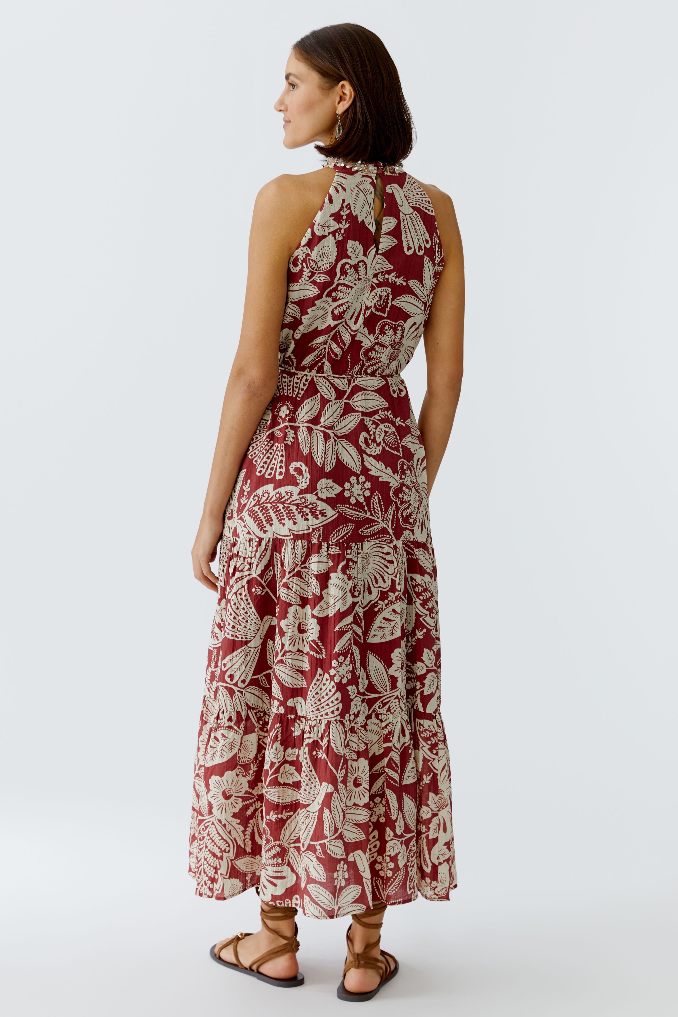 Oui Kleider Red White