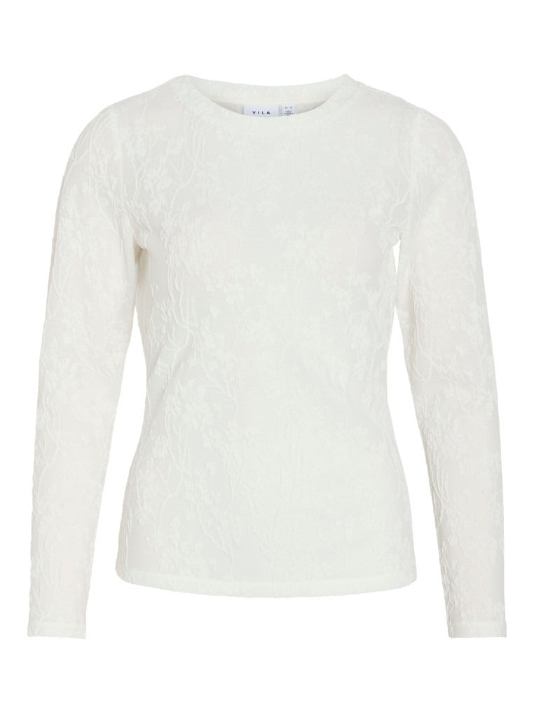 VILA Longsleeve Snow White
