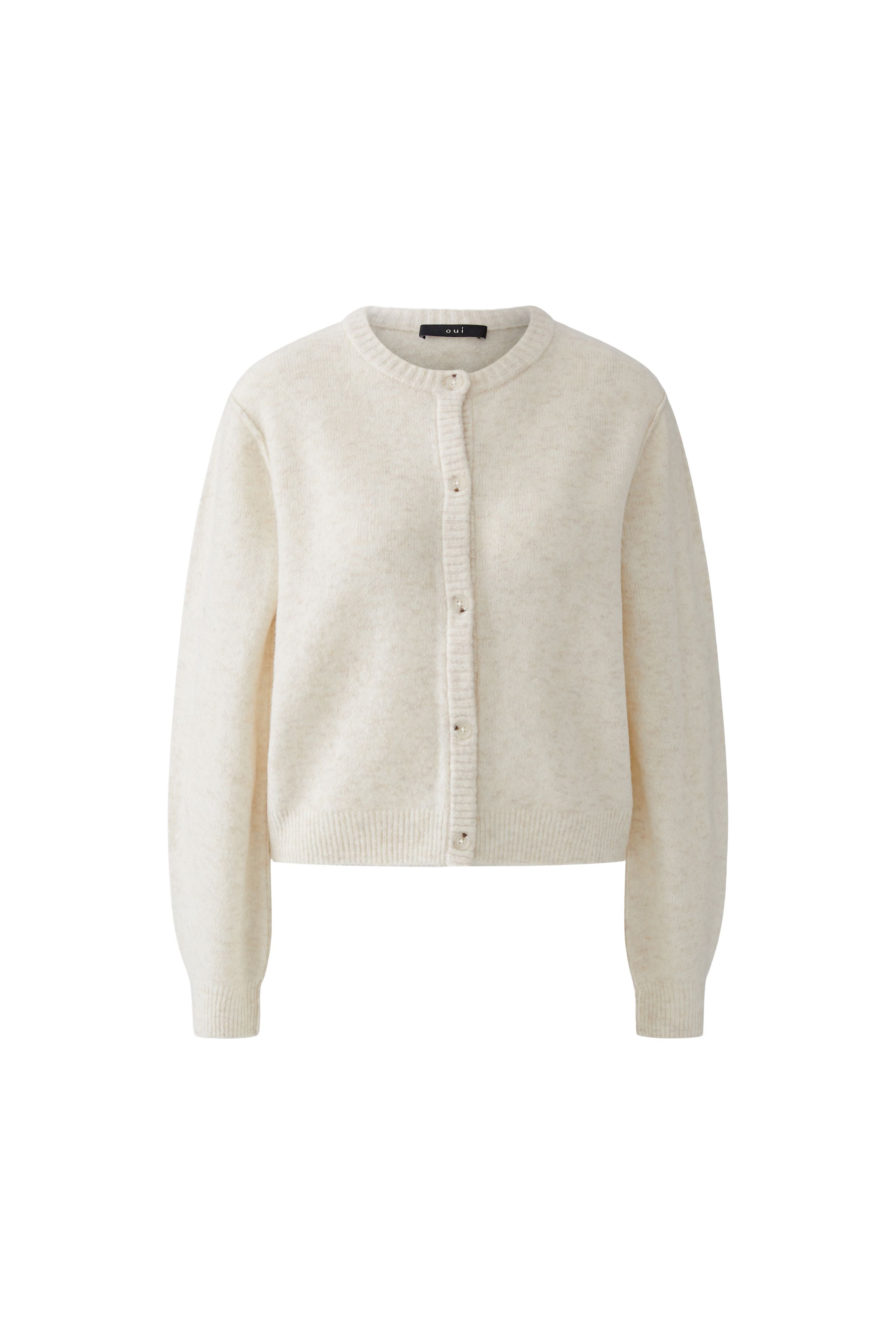 Oui Strickjacken Offwhite