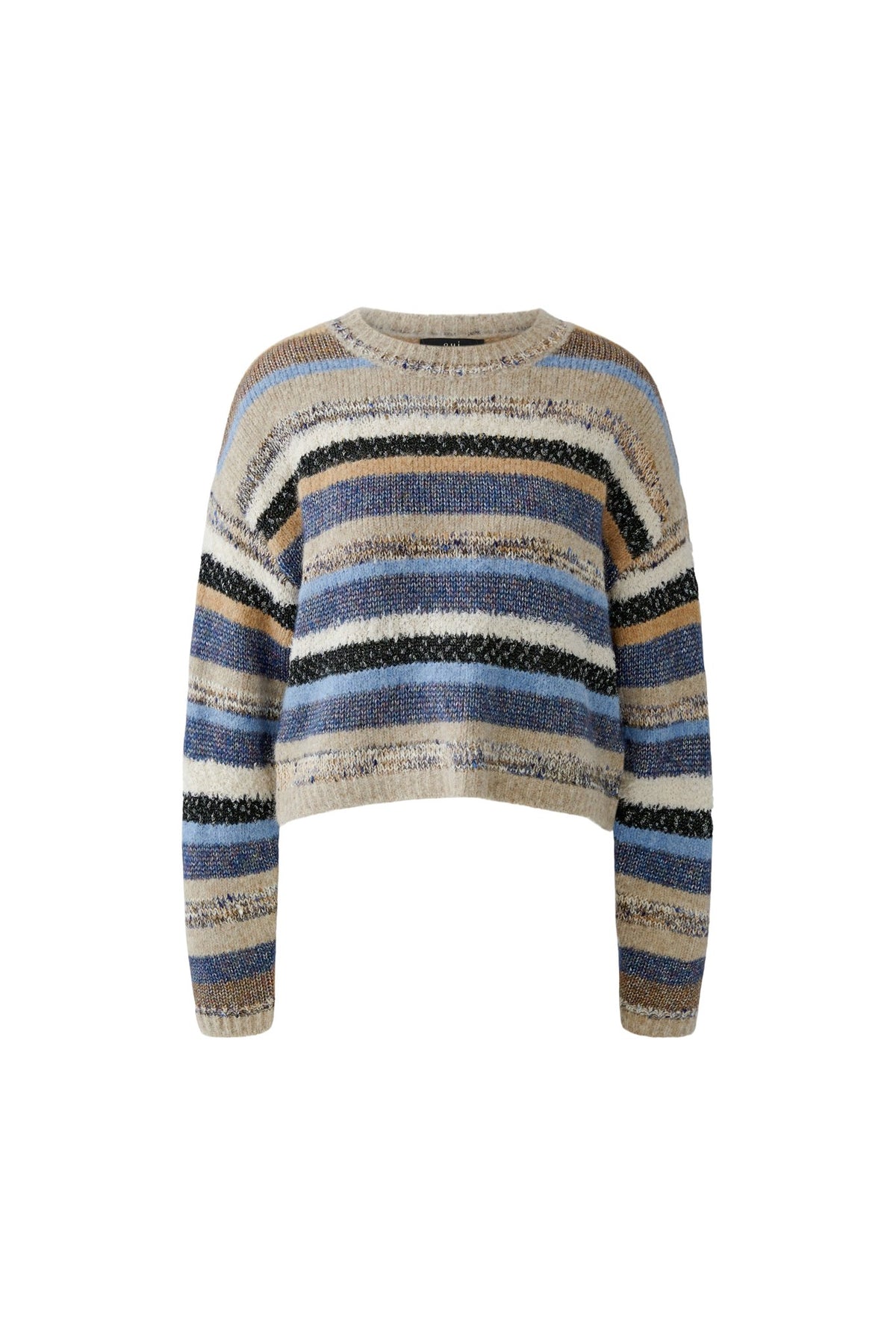 Flauschiger Pullover mit Streifen