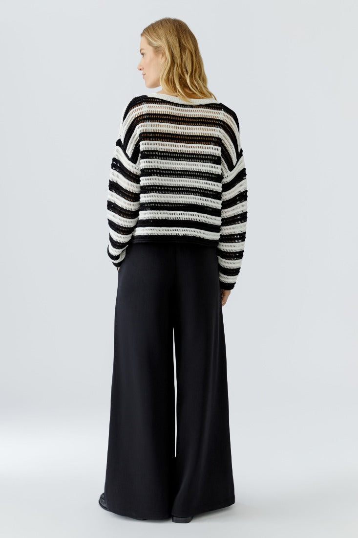 Strickpullover in Häkeloptik