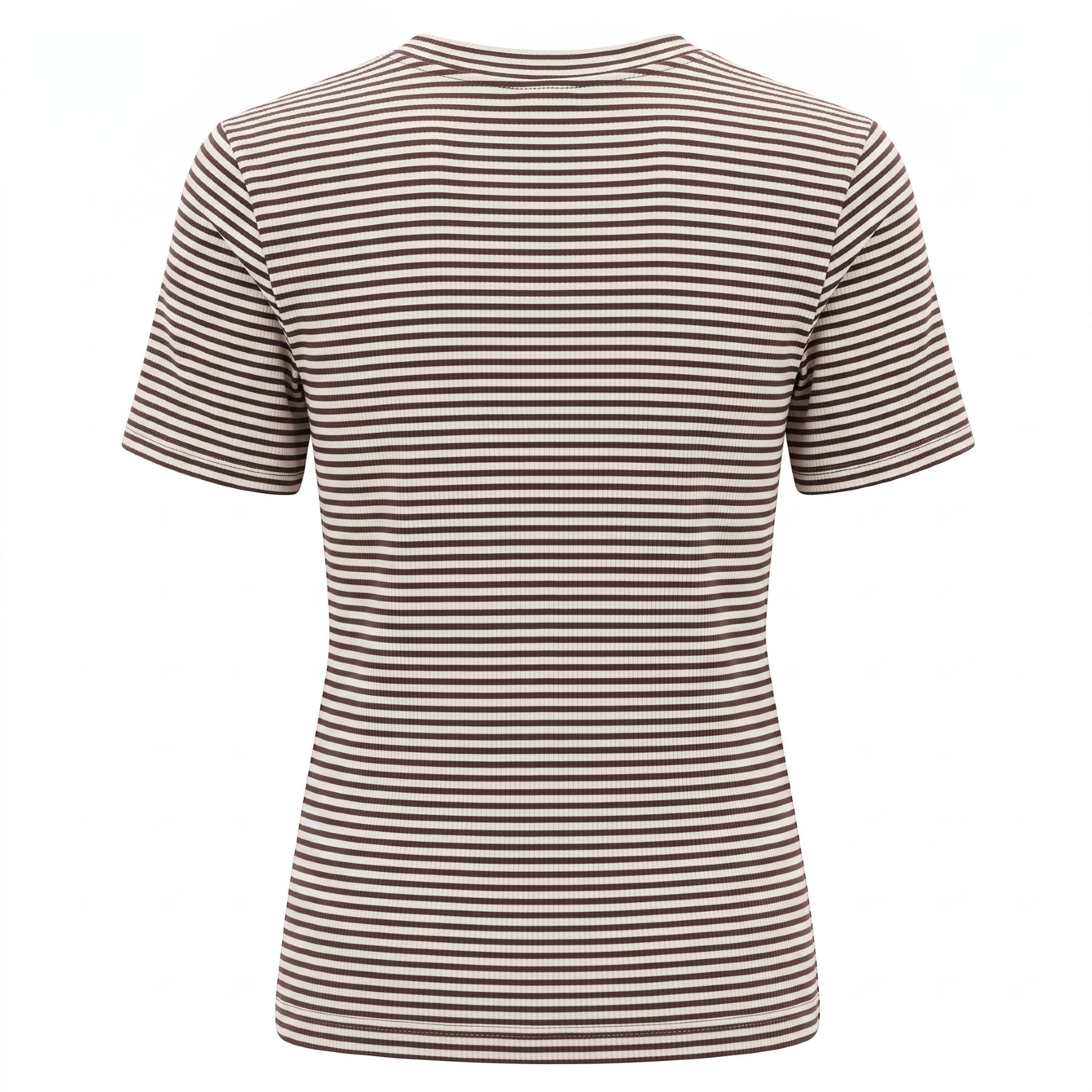 T-Shirt mit Rippstrick