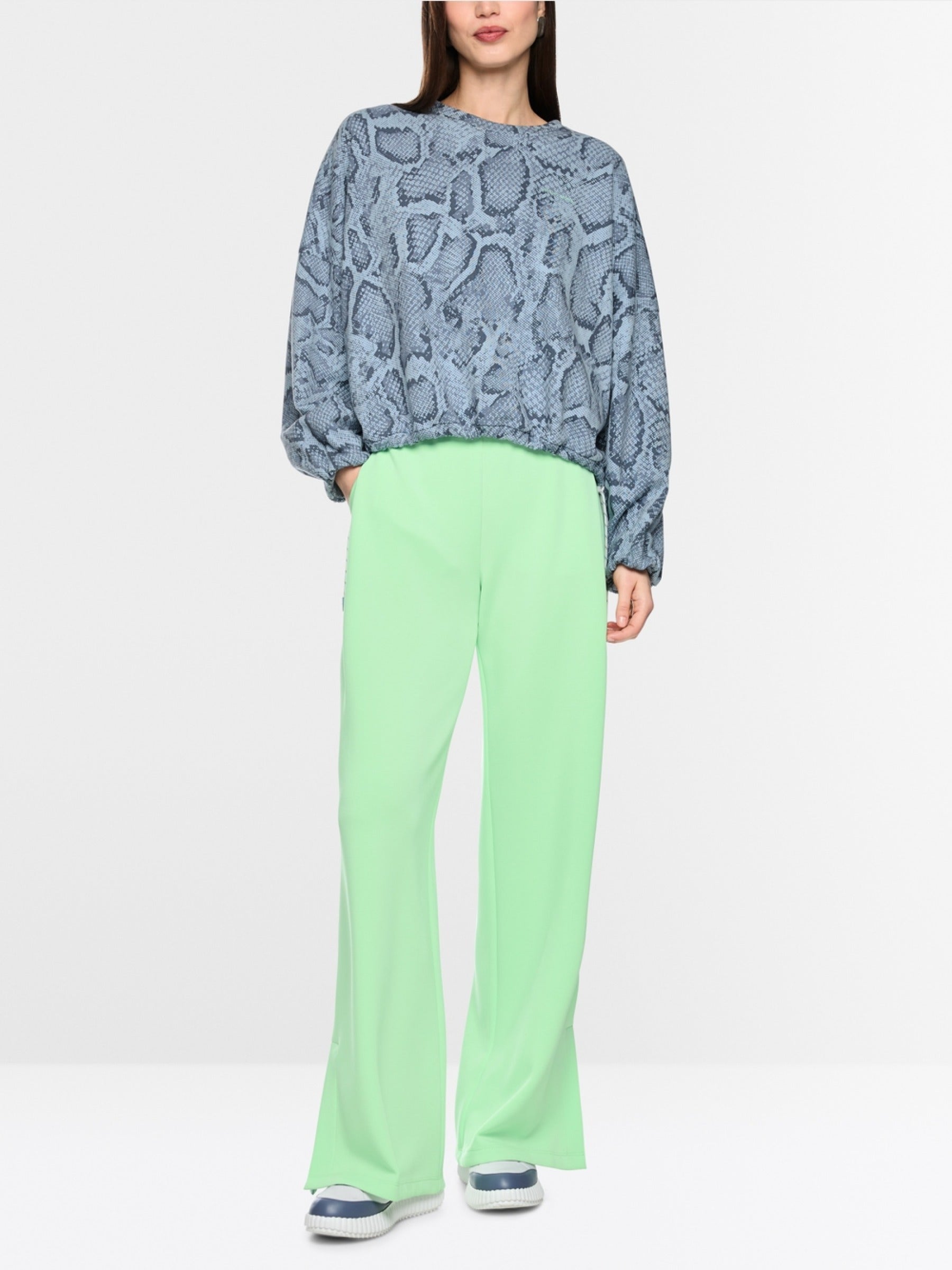 Sweatshirt mit Animal-Print und Schriftzug
