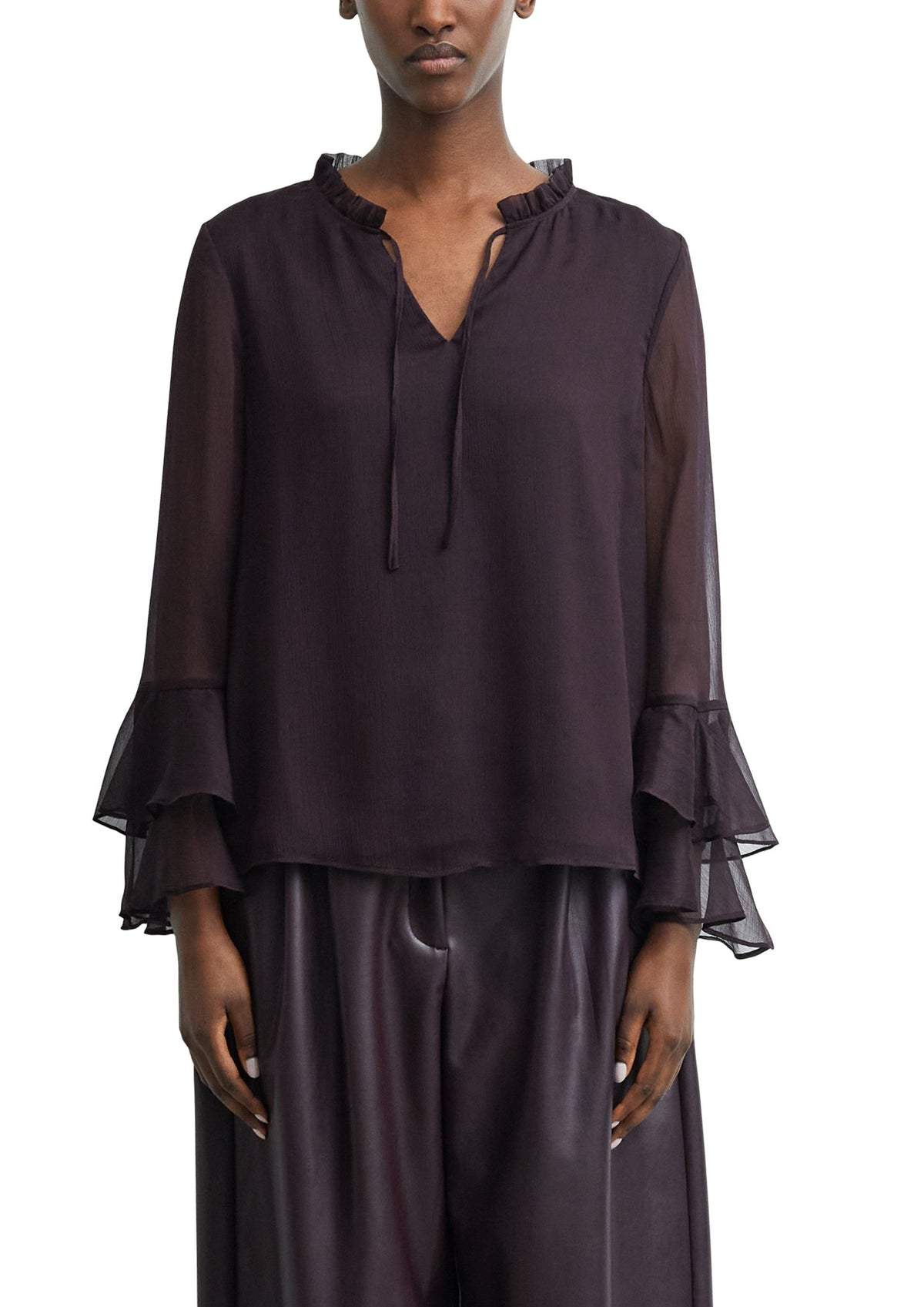 Bluse mit Volants
