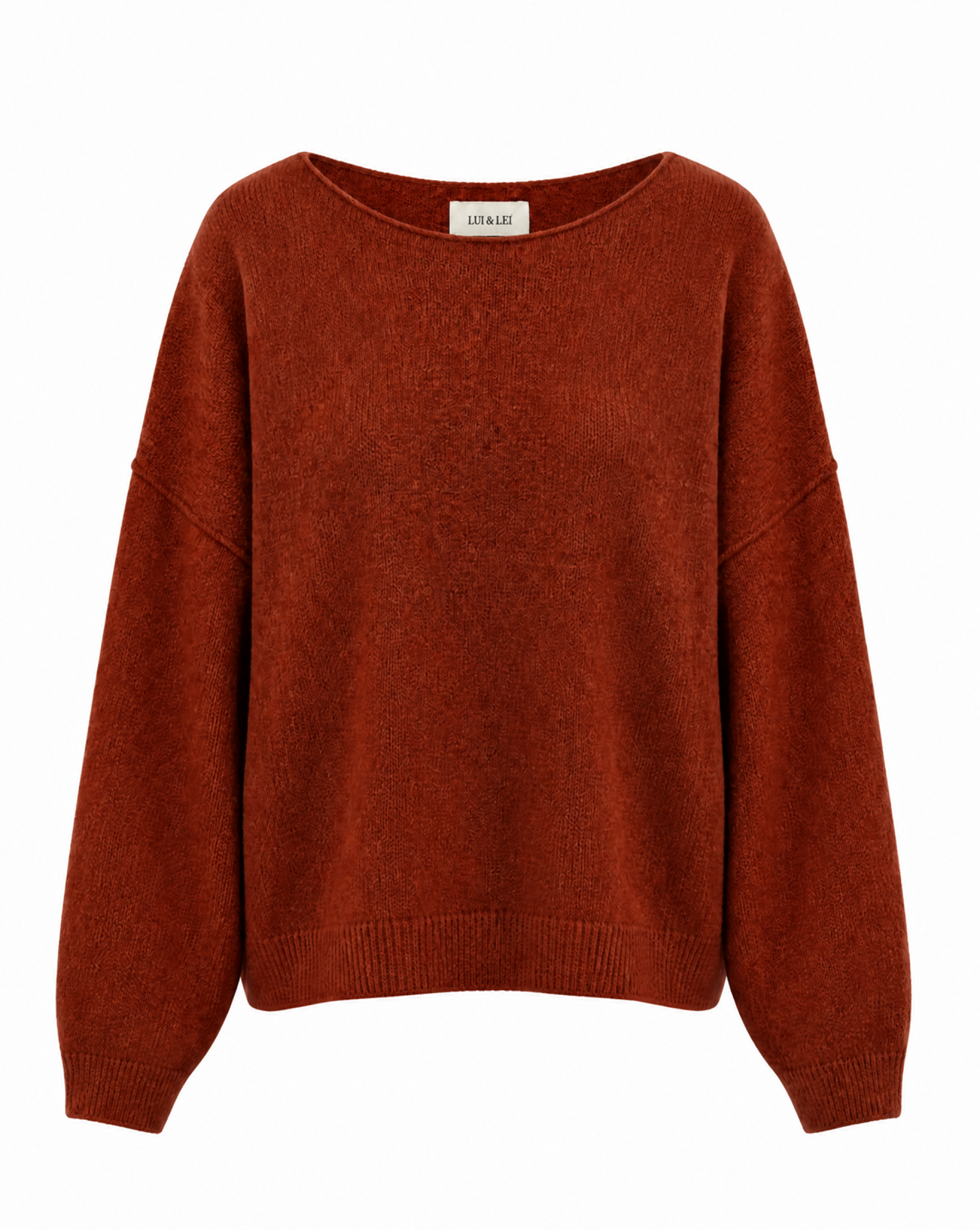 Strickpullover mit Rollkanten