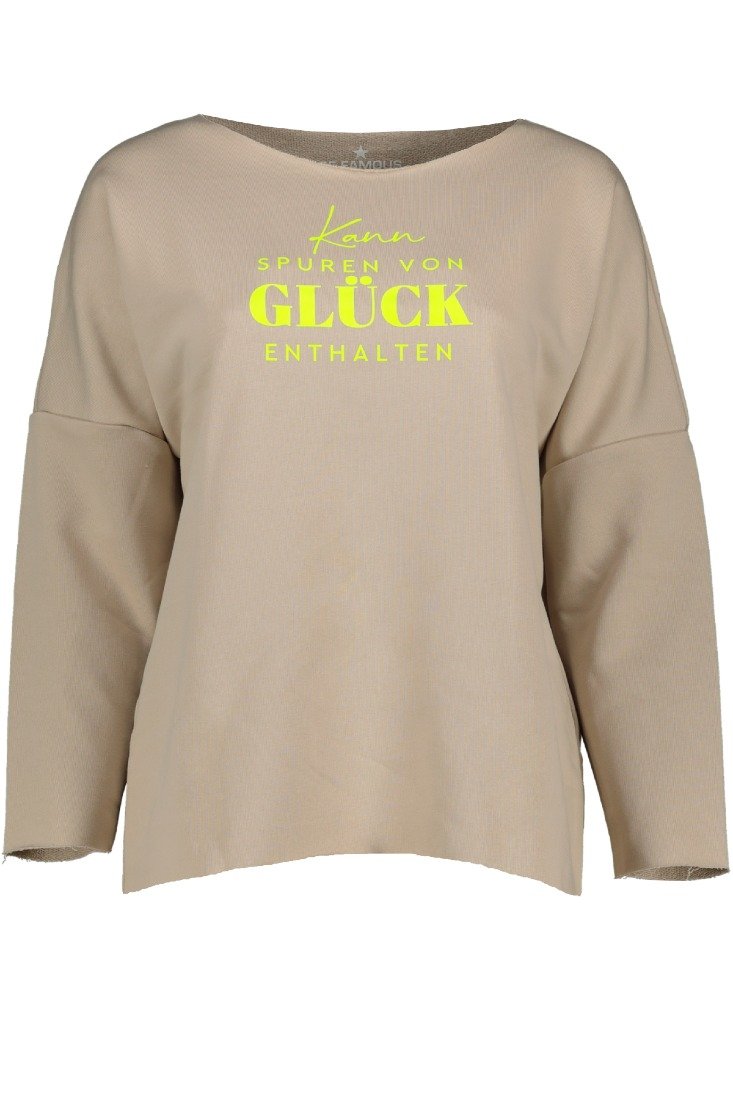 be famous Sweatshirts Desert Dust - Fluo Yellow