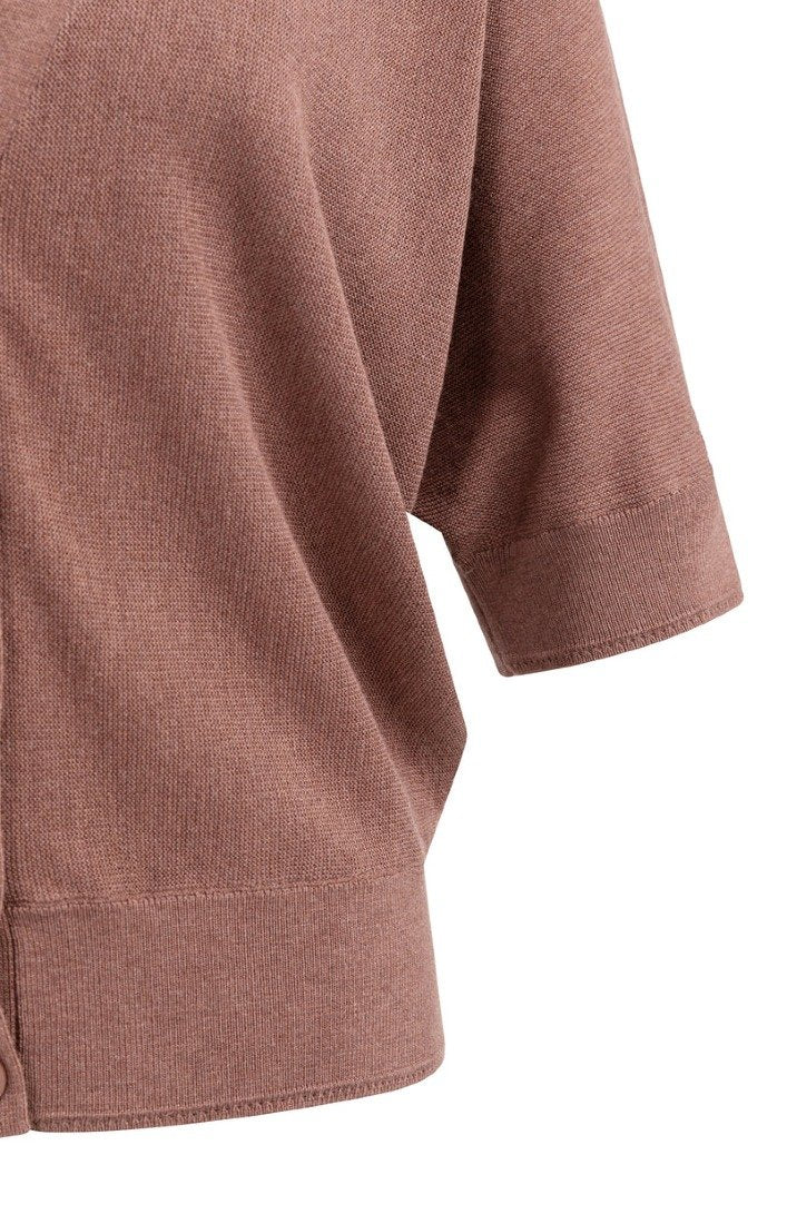 Yaya Strickjacken Burlwood Old Pink Melange