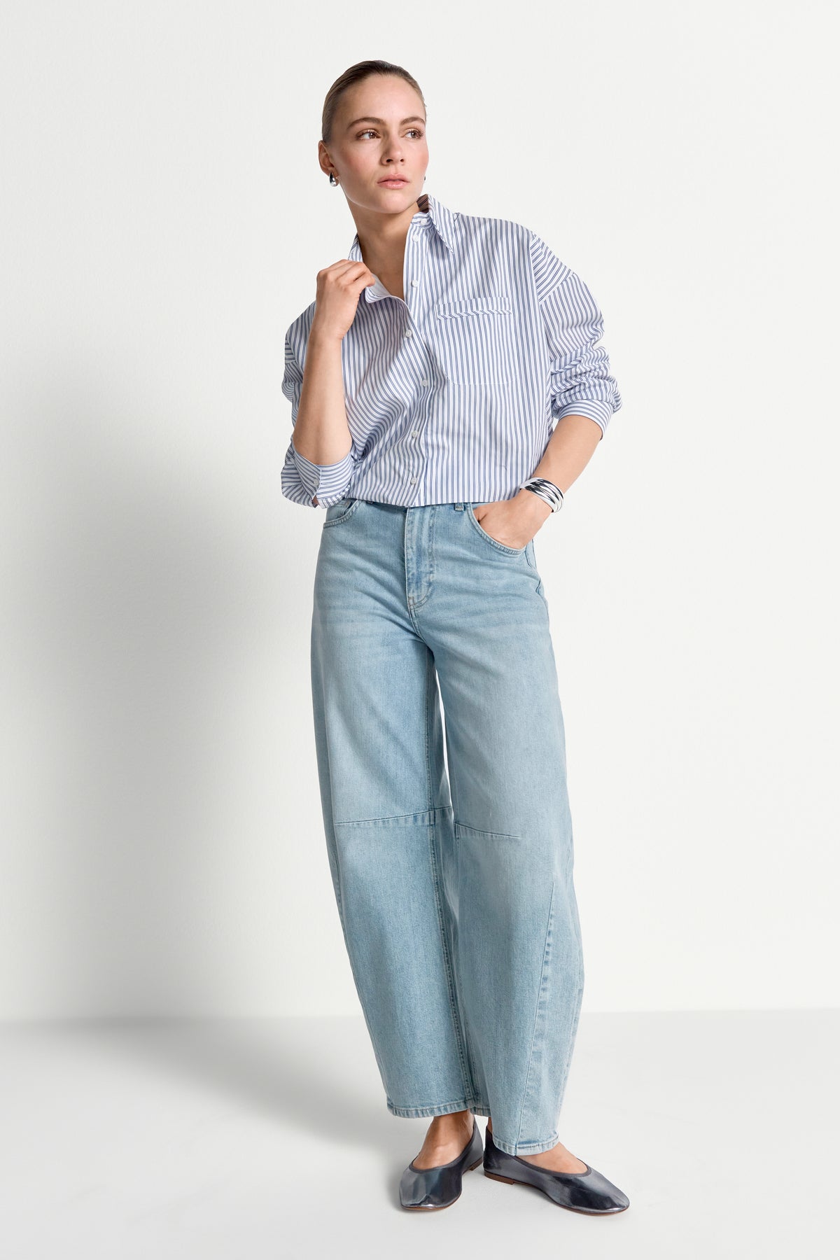 Bluse mit Streifen