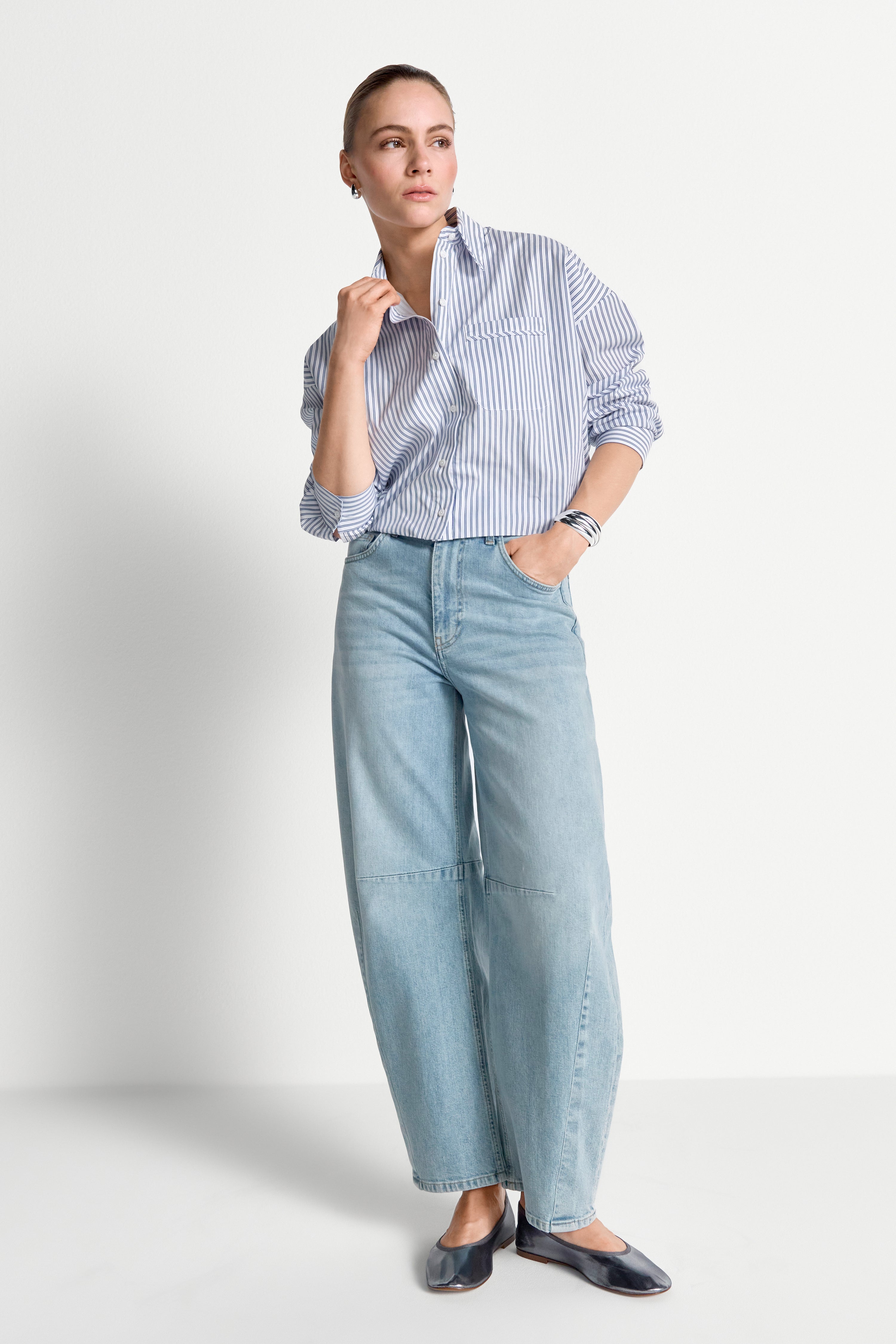 Bluse mit Streifen