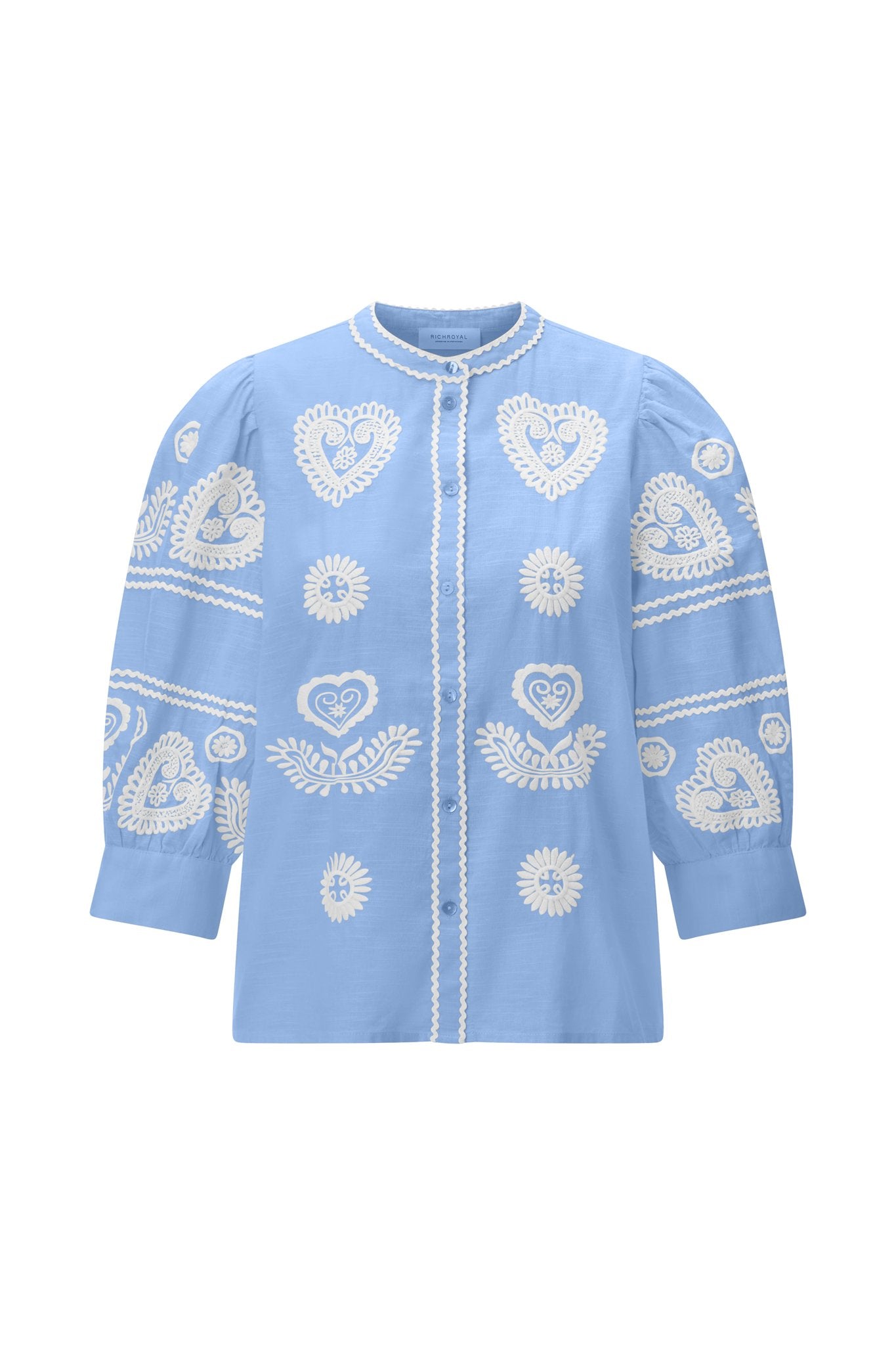 Boho-Bluse mit Stickerei