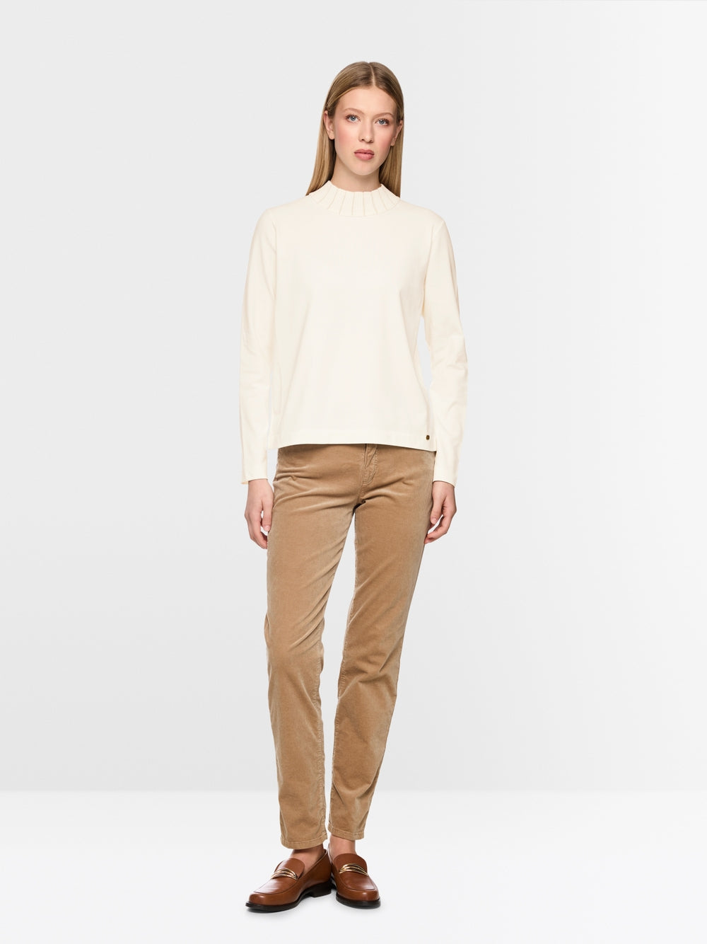 Longsleeve mit Strickkragen