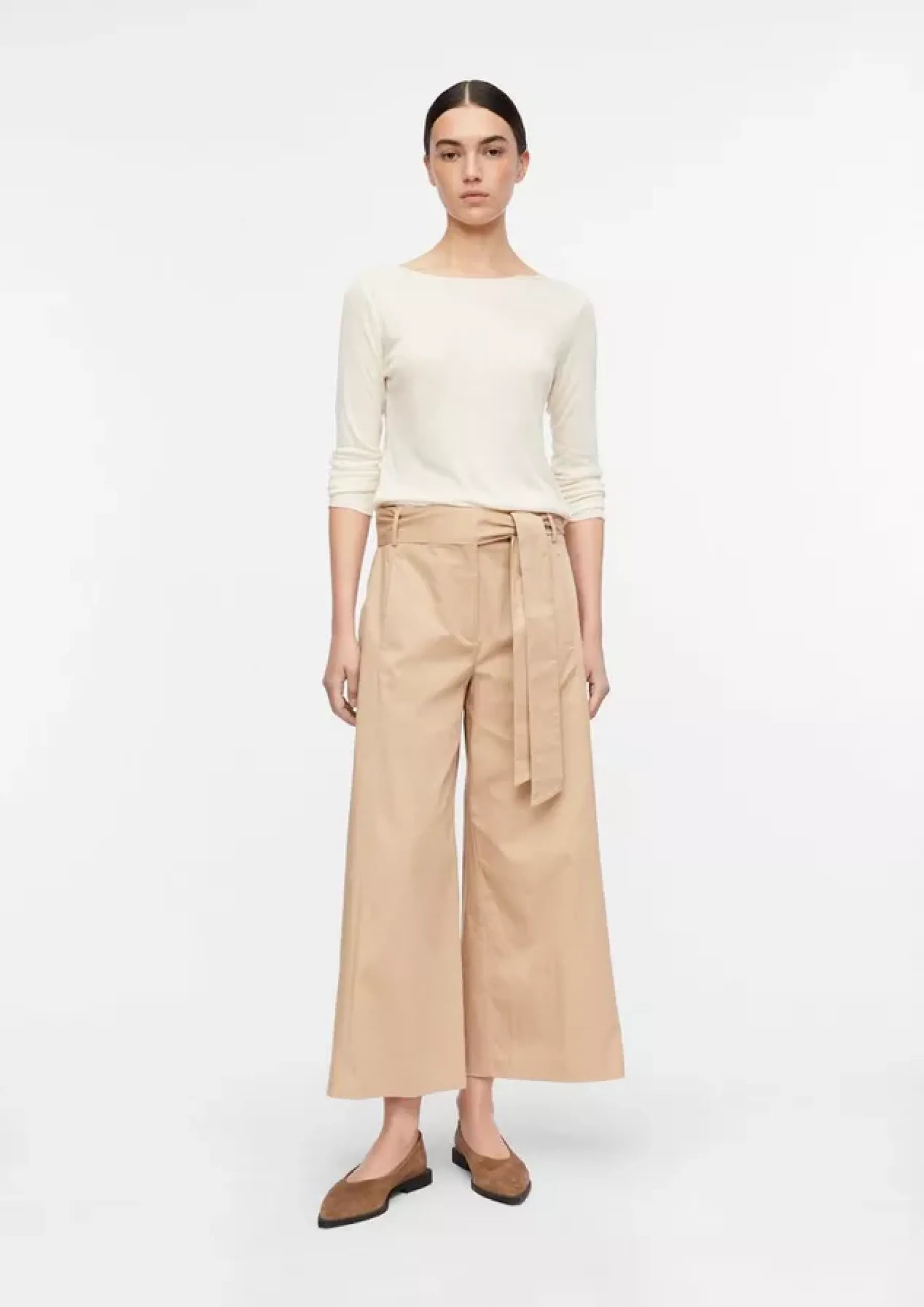 Culotte Hose mit Bindegürtel