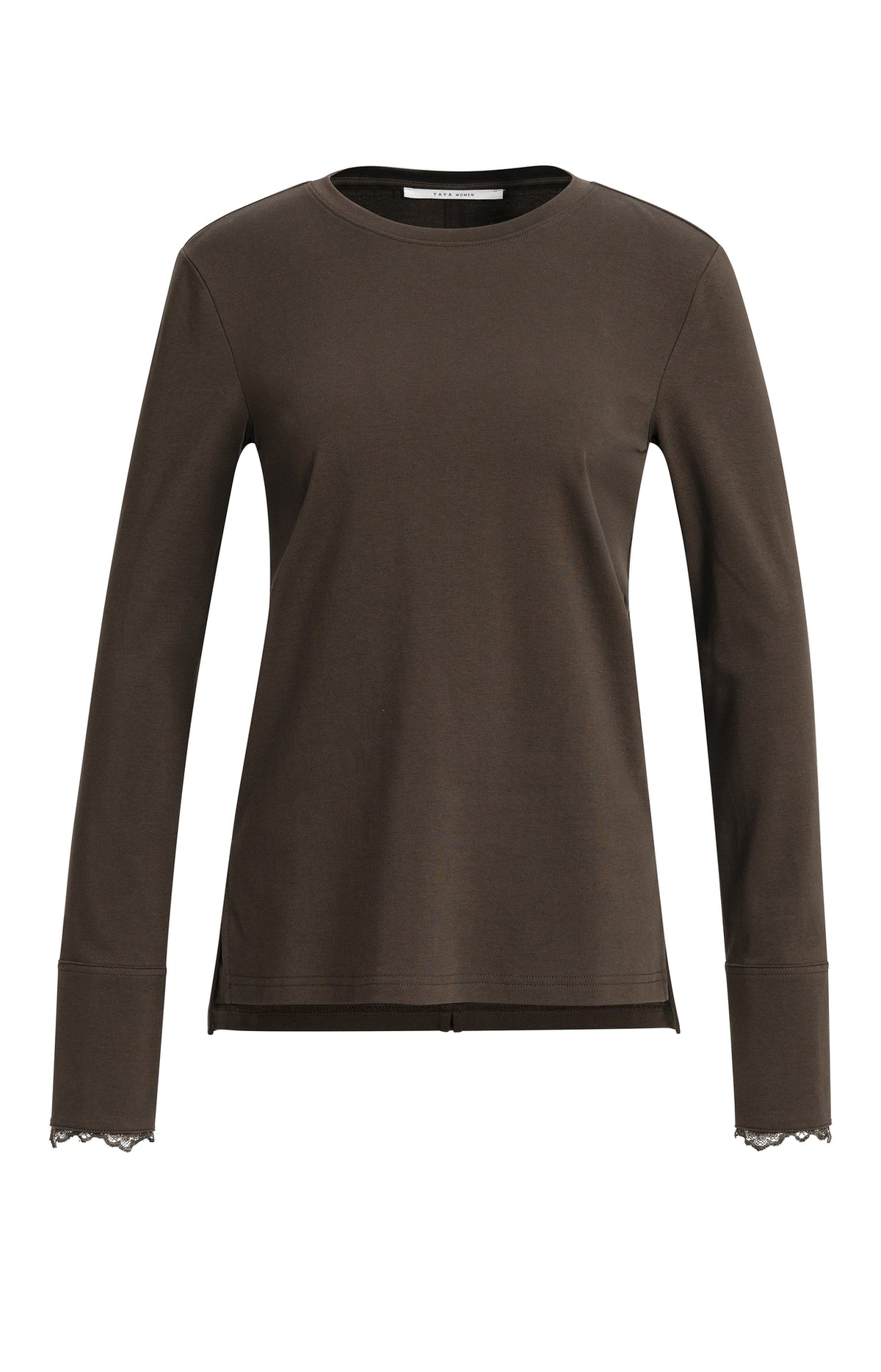 Longsleeve mit Spitzenbündchen