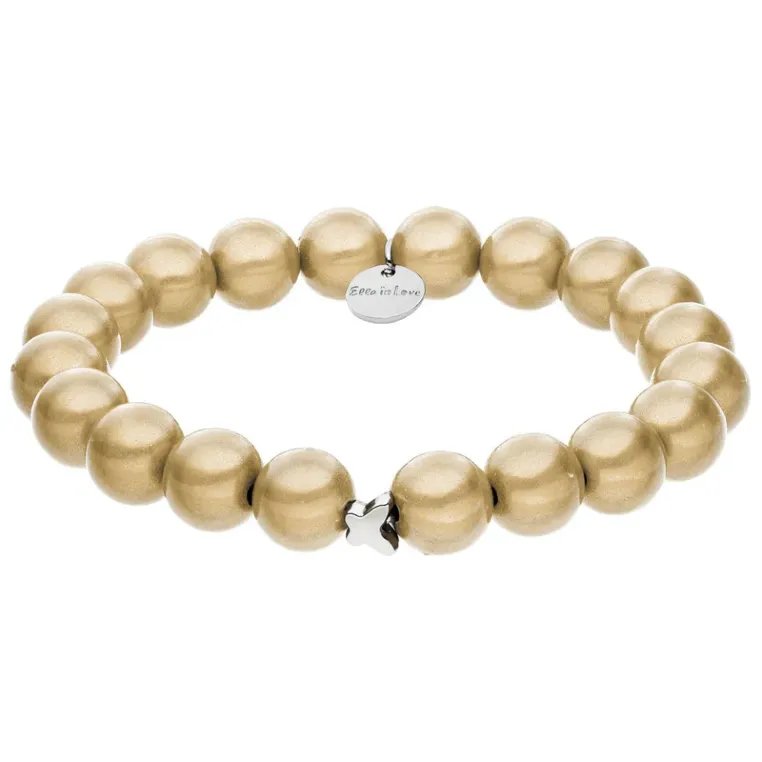 Perlenarmband Champagner