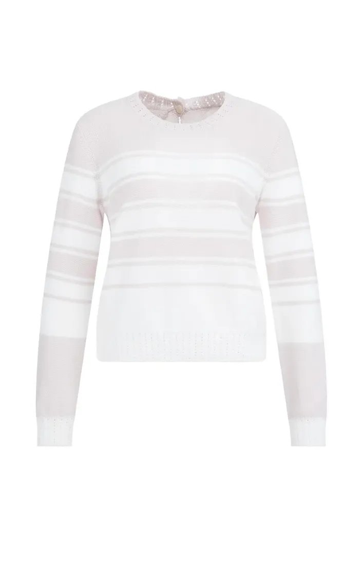 Yaya Strickpullover Gray Lilac Dessin