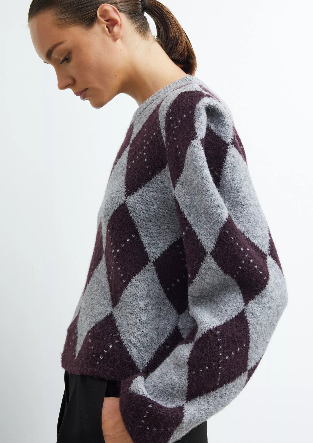 Strickpullover mit Argyle-Muster