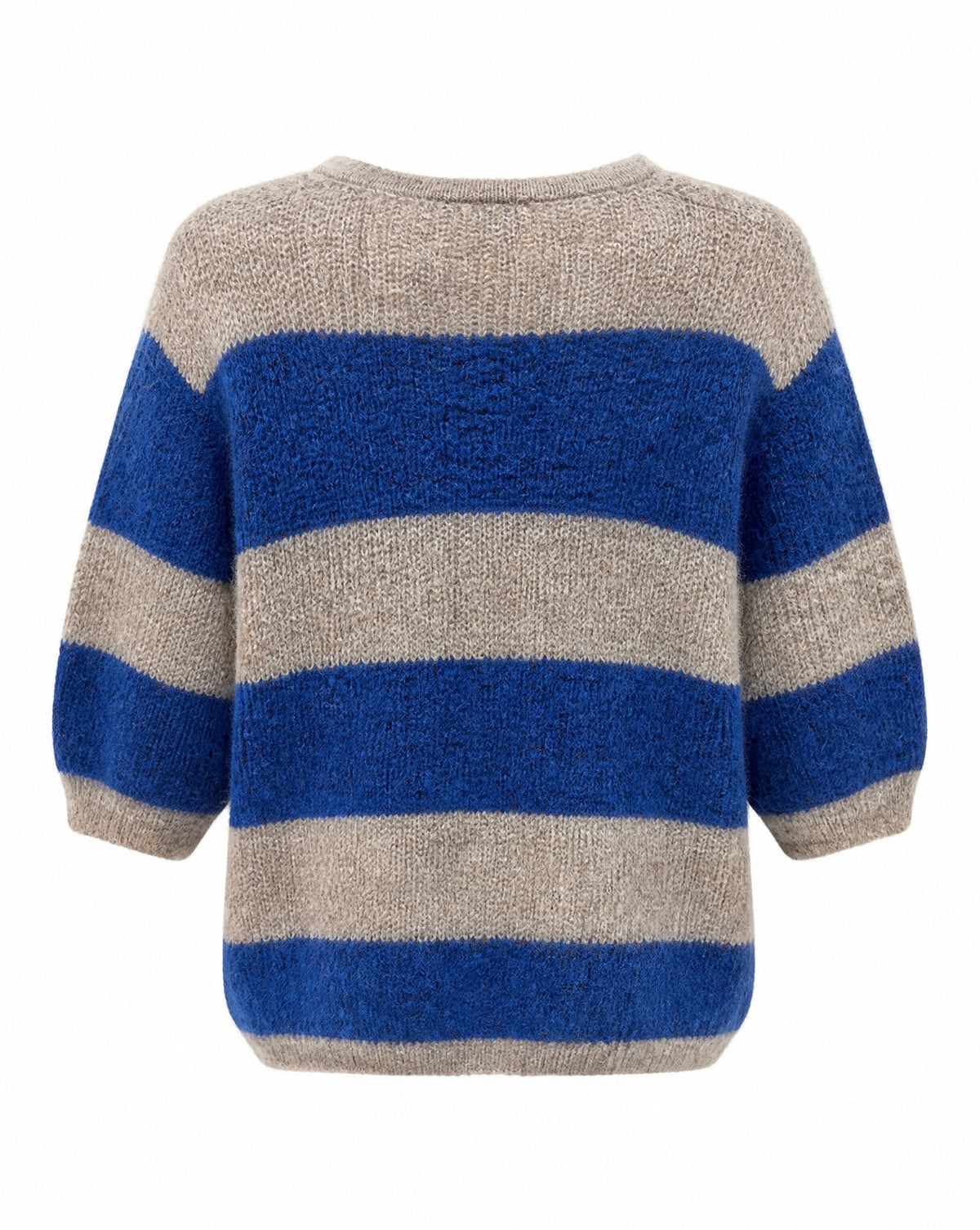 Kurzarm-Strickjacke mit Streifen