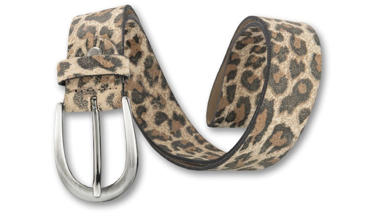 Veloursledergürtel im Animal-Look