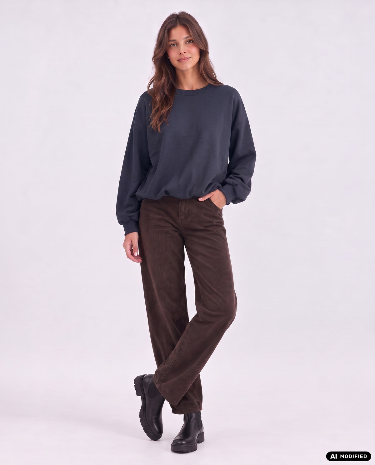 Sweatshirt mit Ballon-Saum