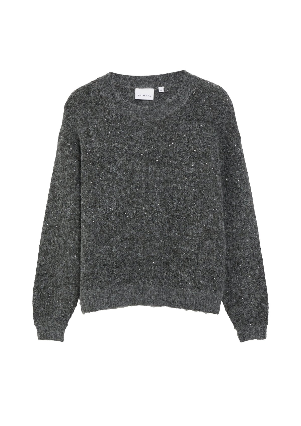 Comma Strickpullover Grey/Black
