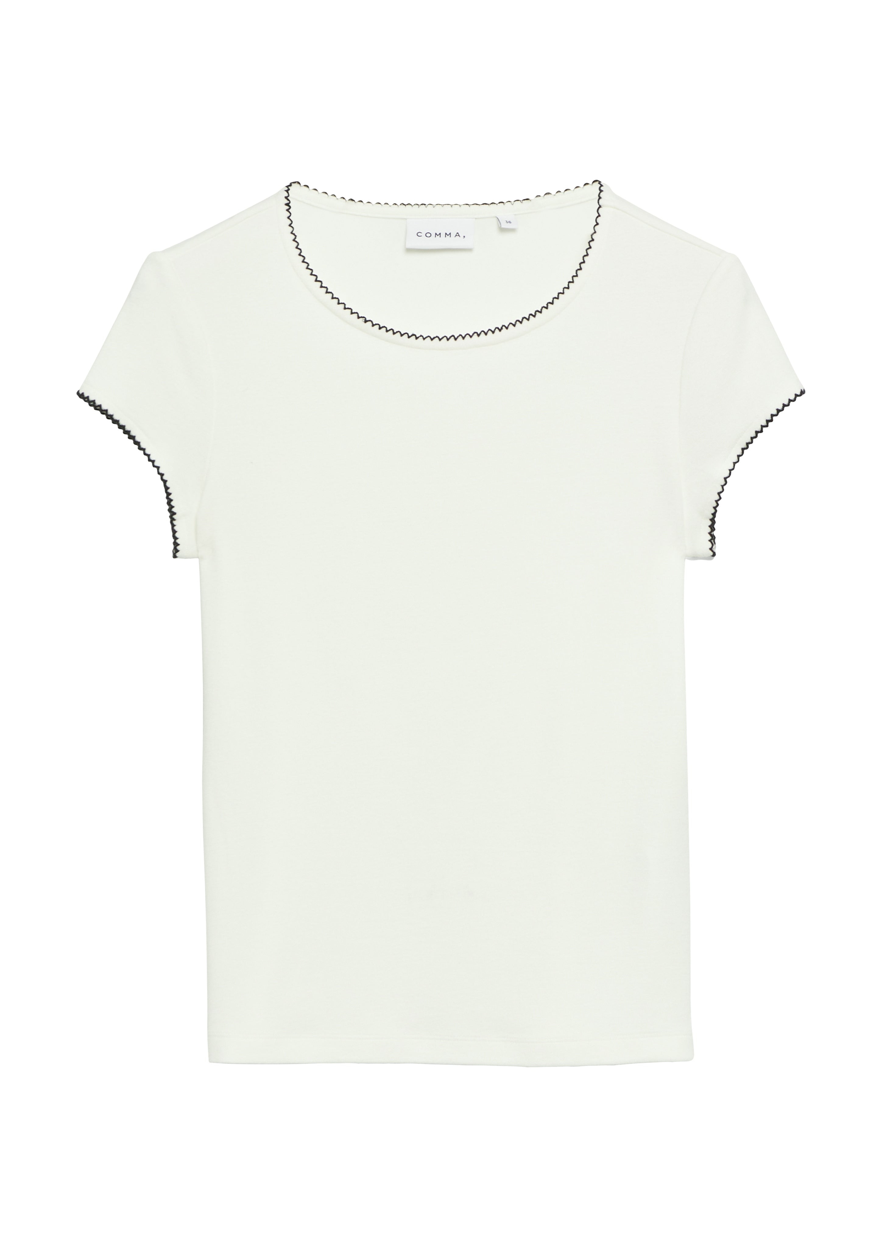 T-Shirt mit Zierborte