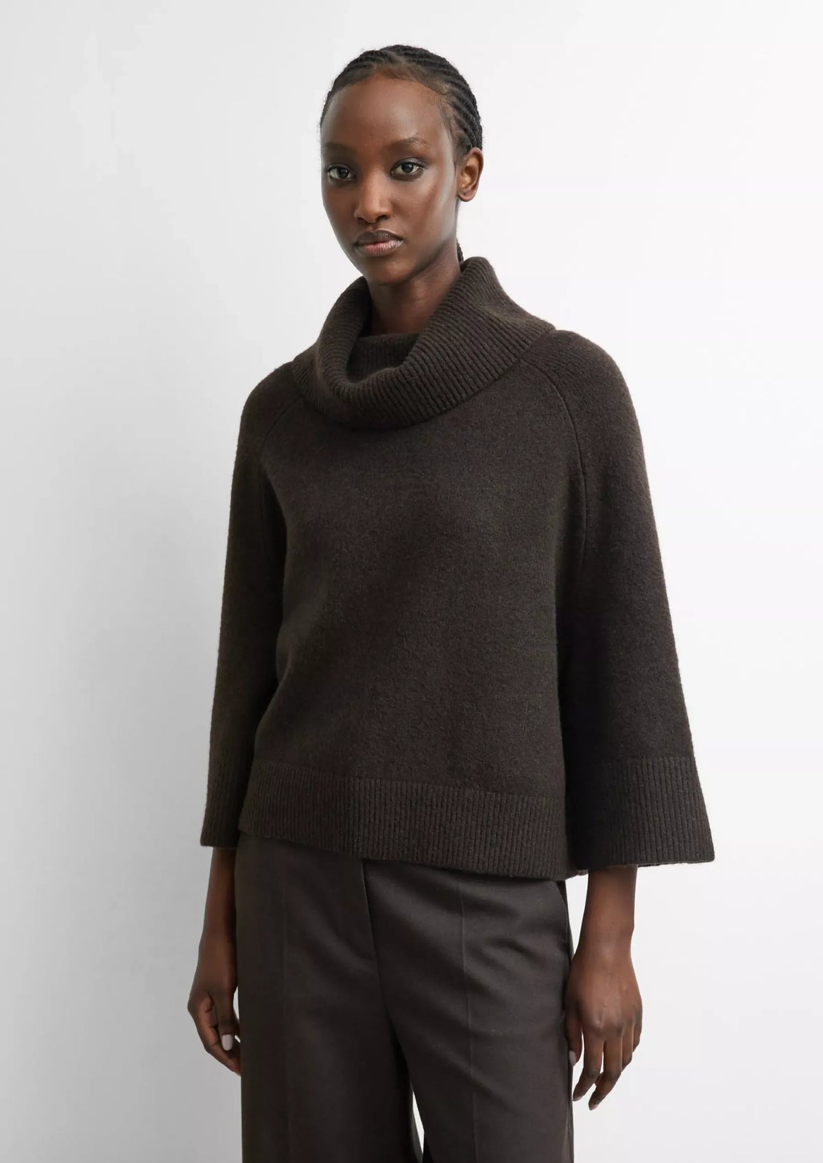 Strickpullover mit Rollkragen