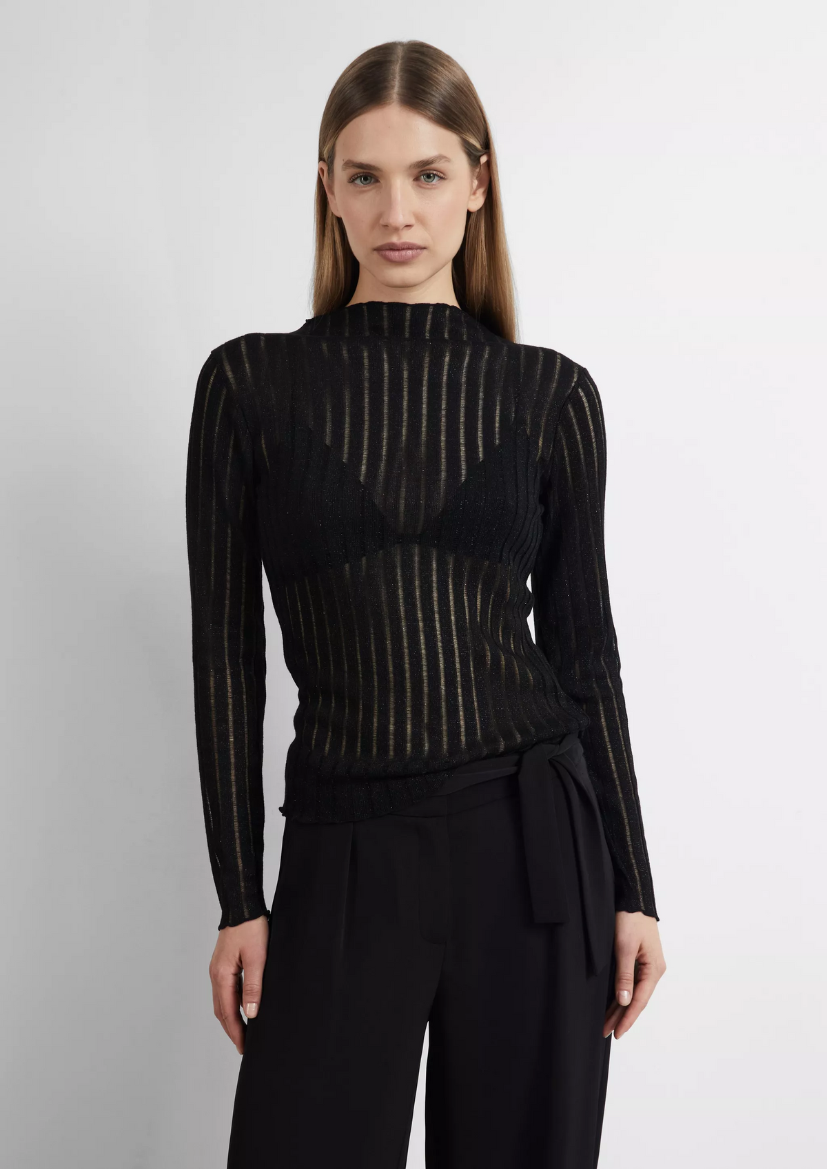Longsleeve mit Glitzergarn