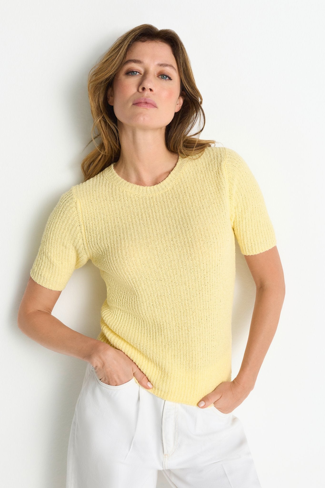 Kurzarm-Strickpullover