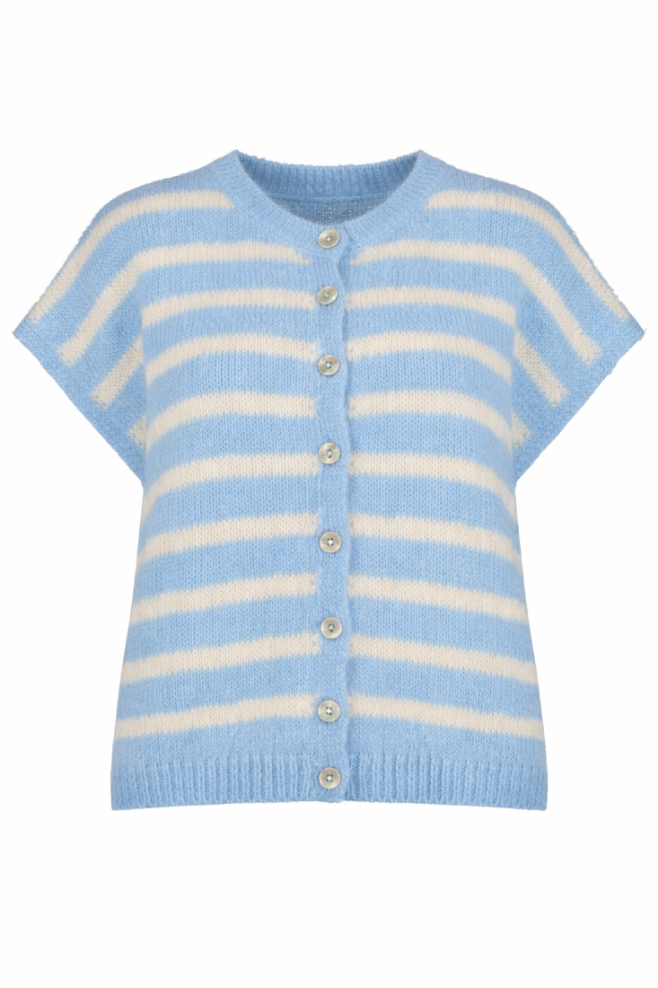 Strickweste mit Streifen