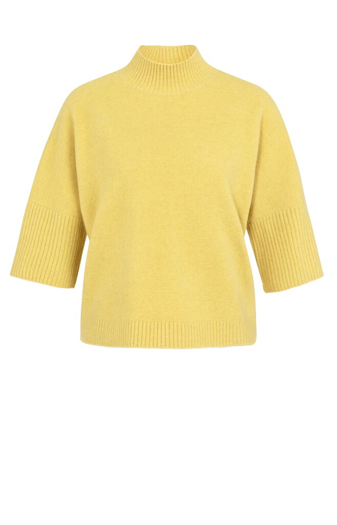 Yaya gebreide trui in de kleur Gedroogd Mossgroen Melange