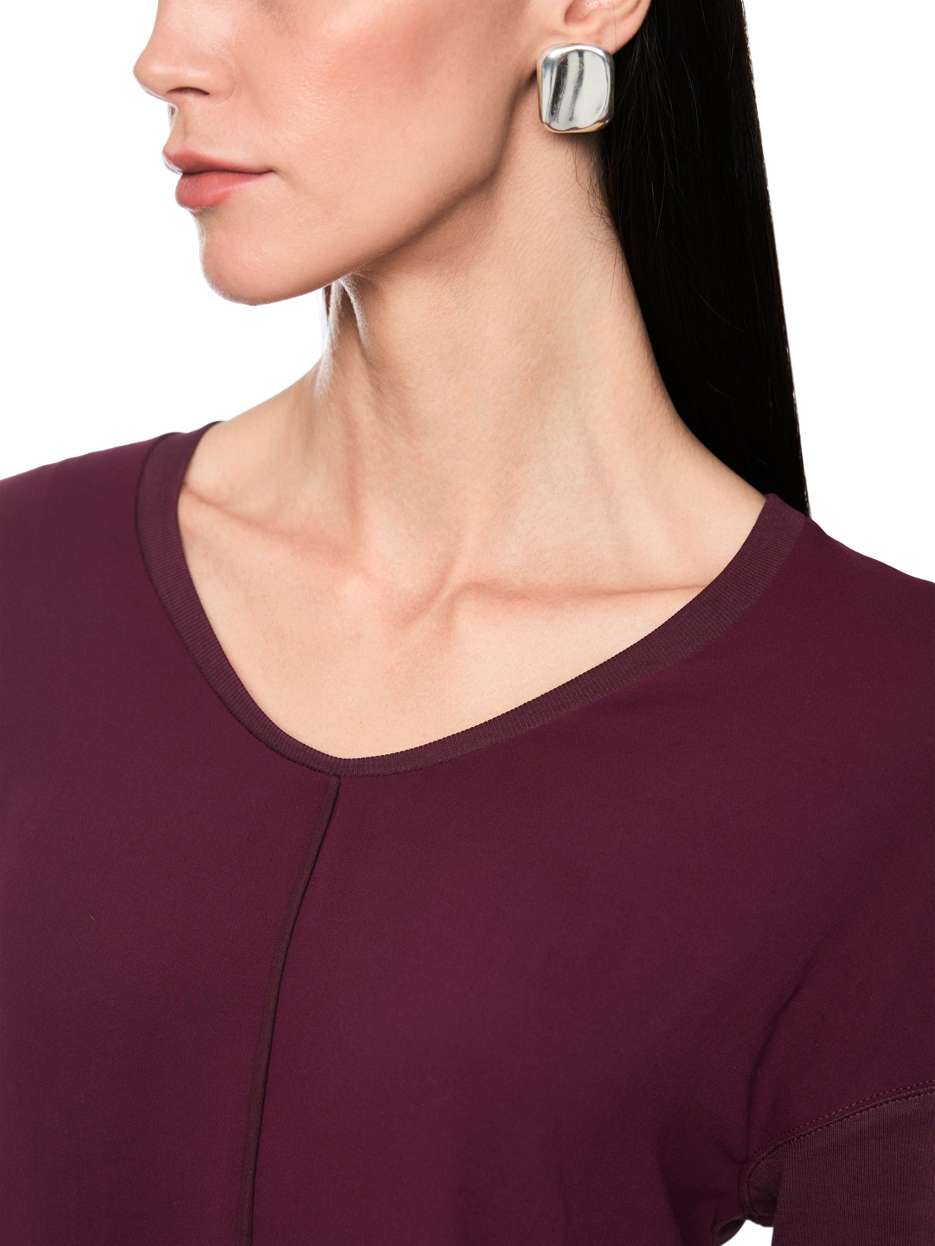 Blusenshirt im Materialmix