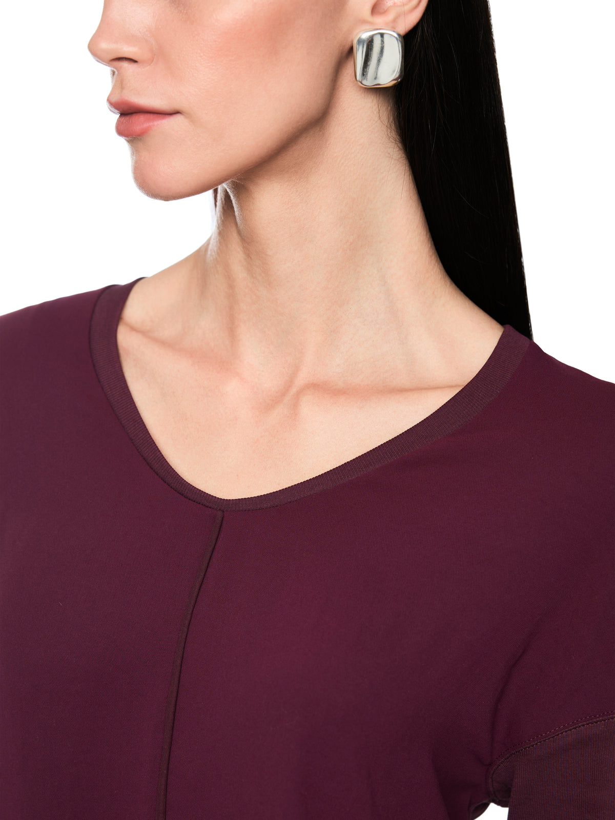 Blusenshirt im Materialmix