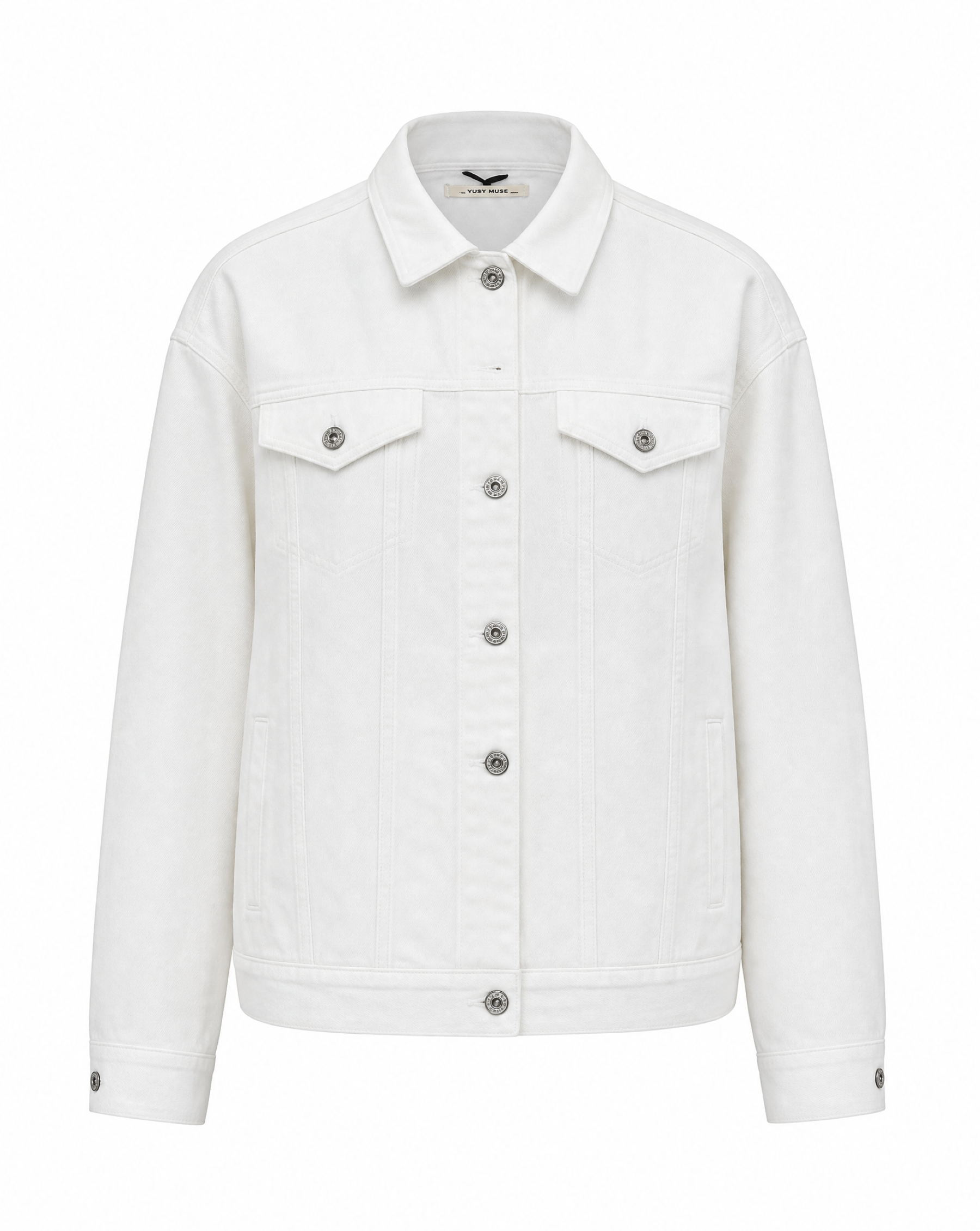 Jeansjacke mit Palmen