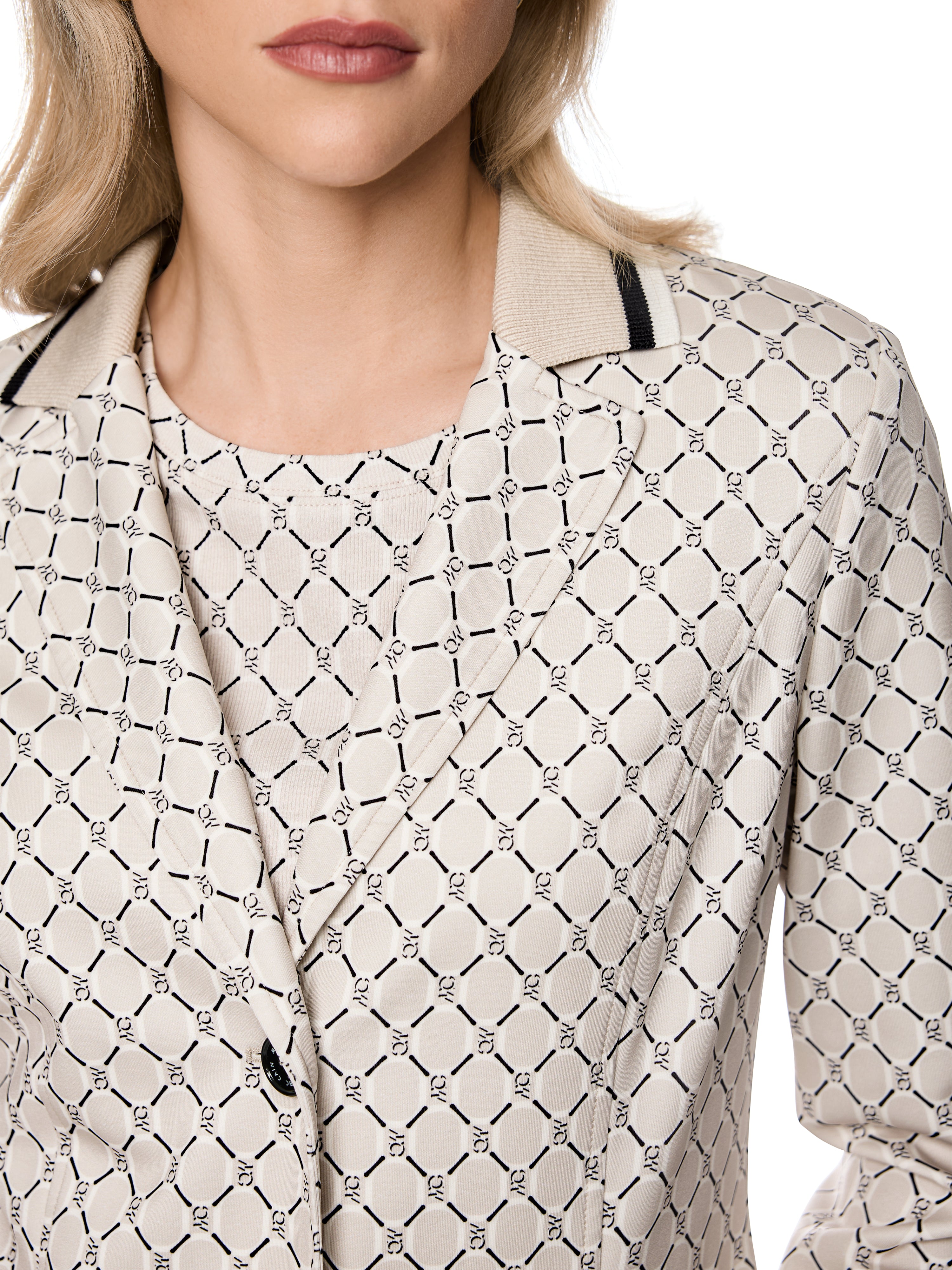 Blazer mit Chain-Logo-Print